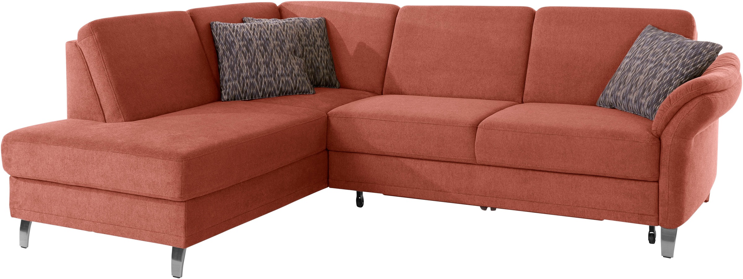 sit&more Ecksofa »Clio L-Form«, wahlweise mit Bettfunktion und Bettkasten, inklusive Federkern