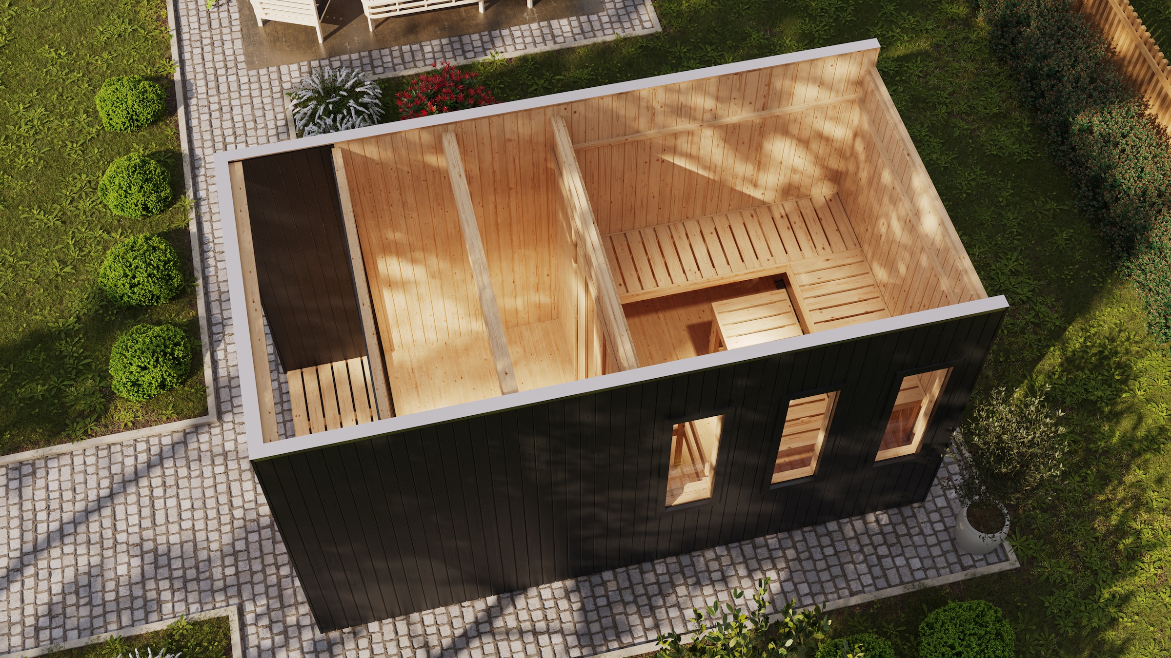 Karibu Saunahaus »Matheo« Set, 