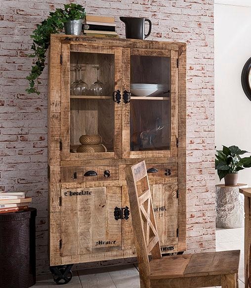 SIT Vitrine »Rustic«, auf Vintage Factory Design, Breite Rechnung bestellen im Shabby Chic, 90 cm