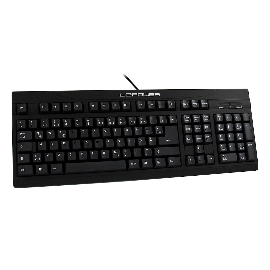 LC-Power PC-Tastatur »LC Power BK-902 Tastatur, kabelgebunden,USB,108 Tasten,Deutsch,Schwarz«