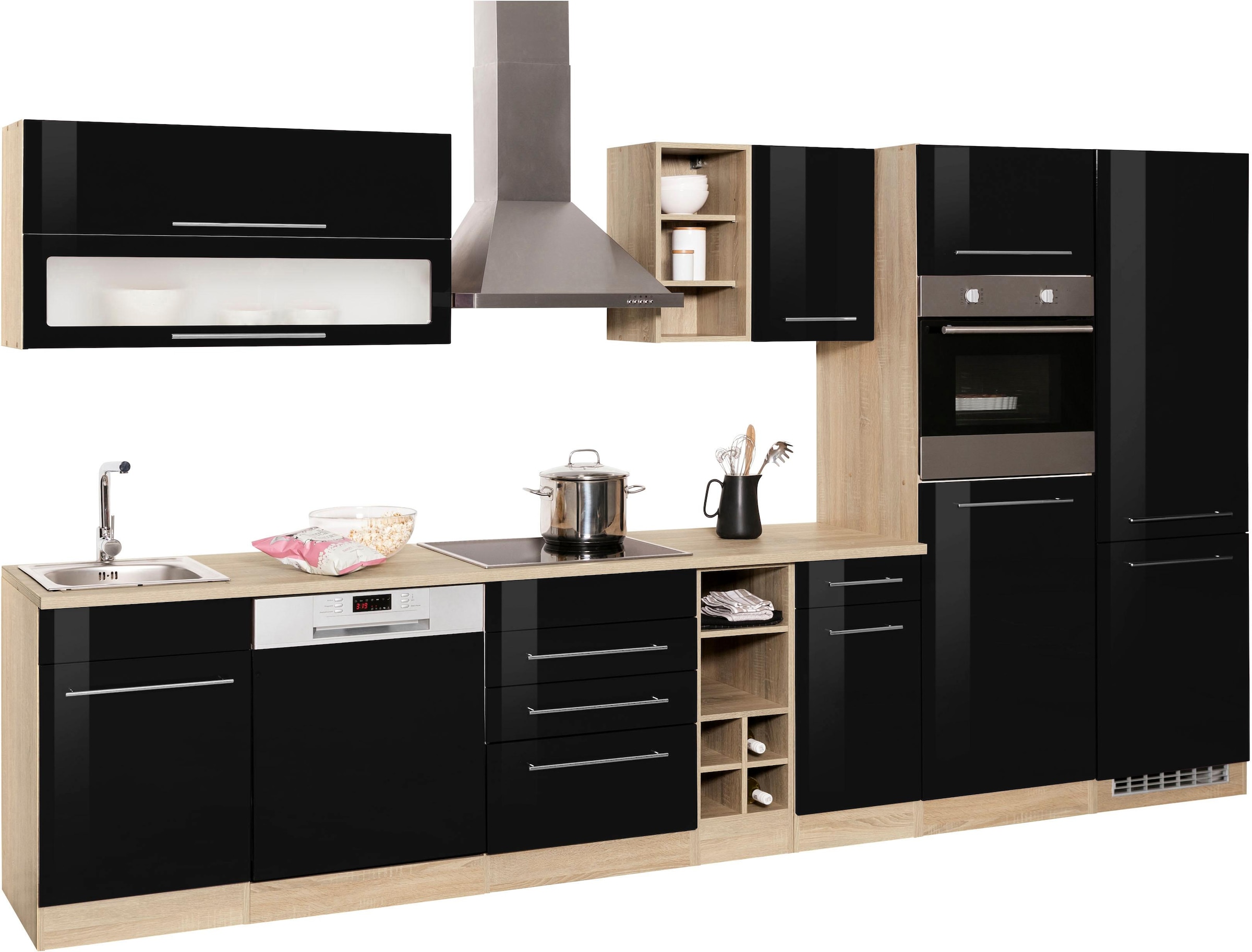 KOCHSTATION Küchenzeile »KS-Eton«, ohne E-Geräte, Breite 360 cm