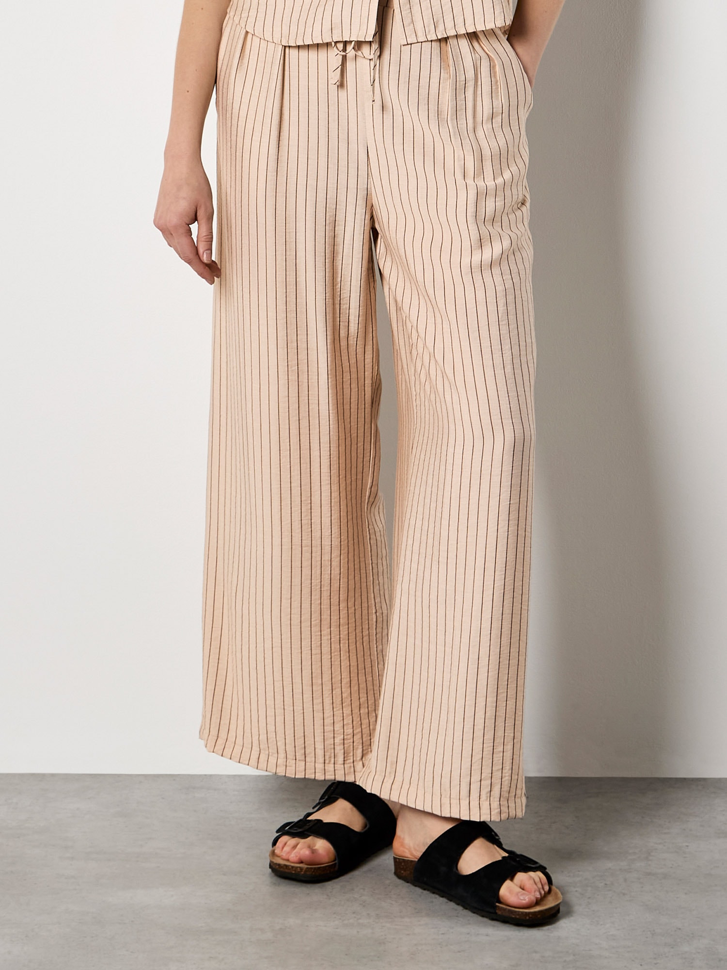 Apricot Palazzohose »Nadelstreifen-Hose«  mit weitem Bein