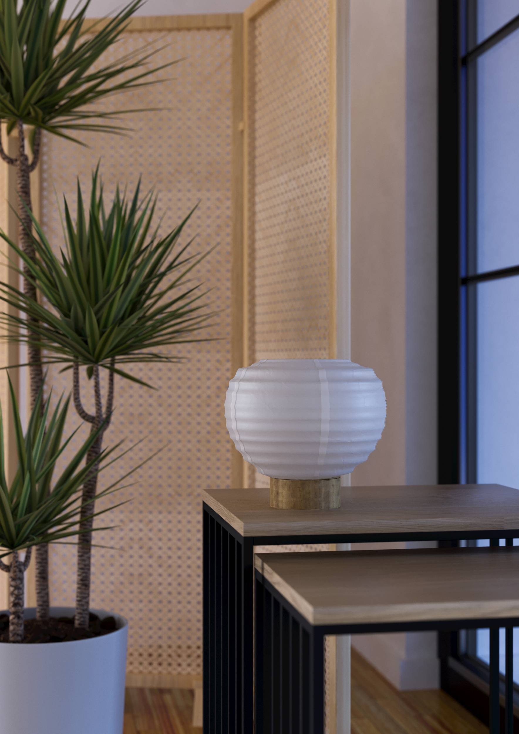 EGLO Tischleuchte »Summerhill Nachttischlampe, 1fach, Japan-Stil, Holz, Papier, Weiß, E27« E27 1 Stk. Tischleuchte - H20 x Ø22,5 cm - braun - 1X40W exkl.