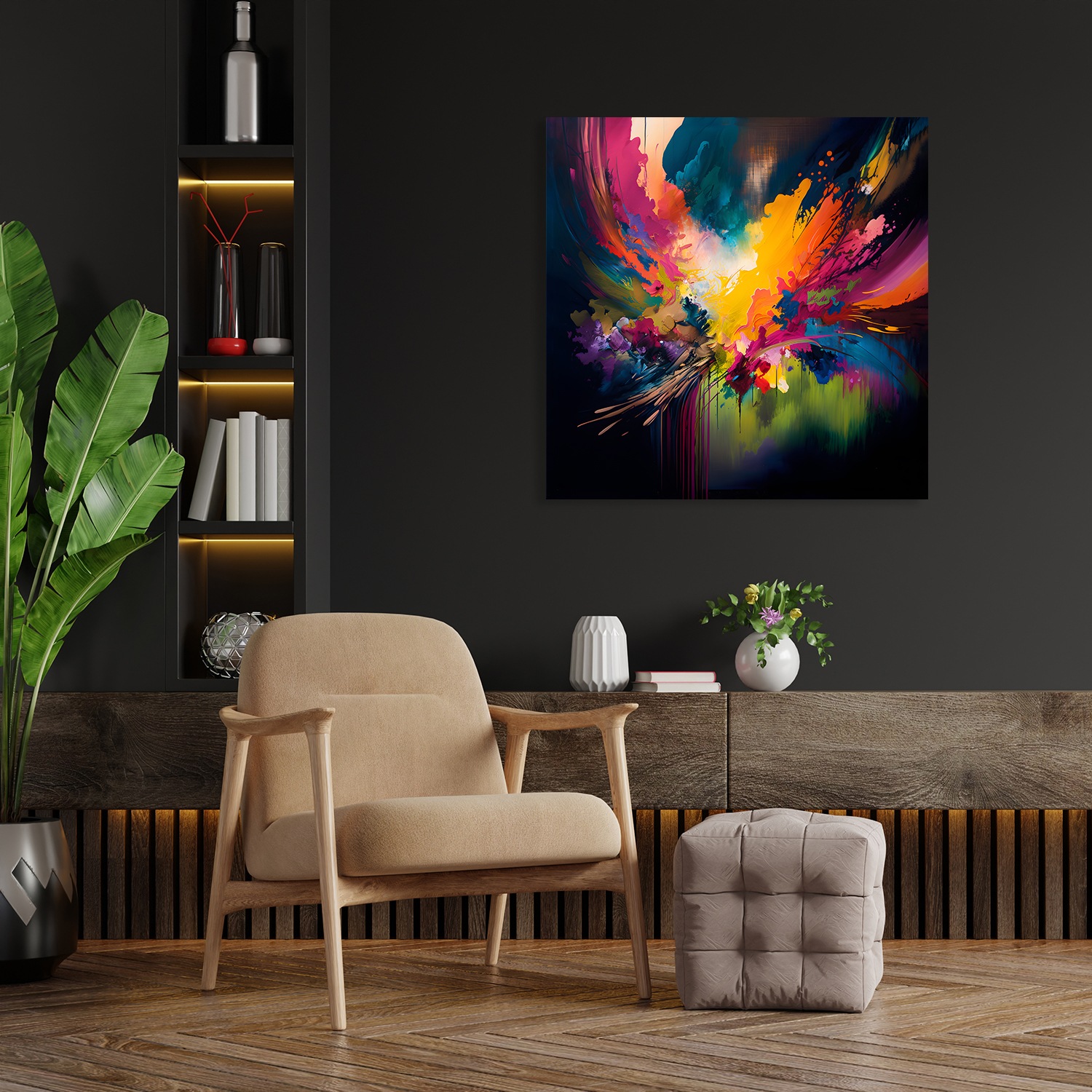 Affengeilebilder Leinwandbild »Color Explosion by Nilo auf Keilrahmen gespannt« 1 Stk. tlg. Kunstdruck Wandbild Bild in verschiedenen Formaten