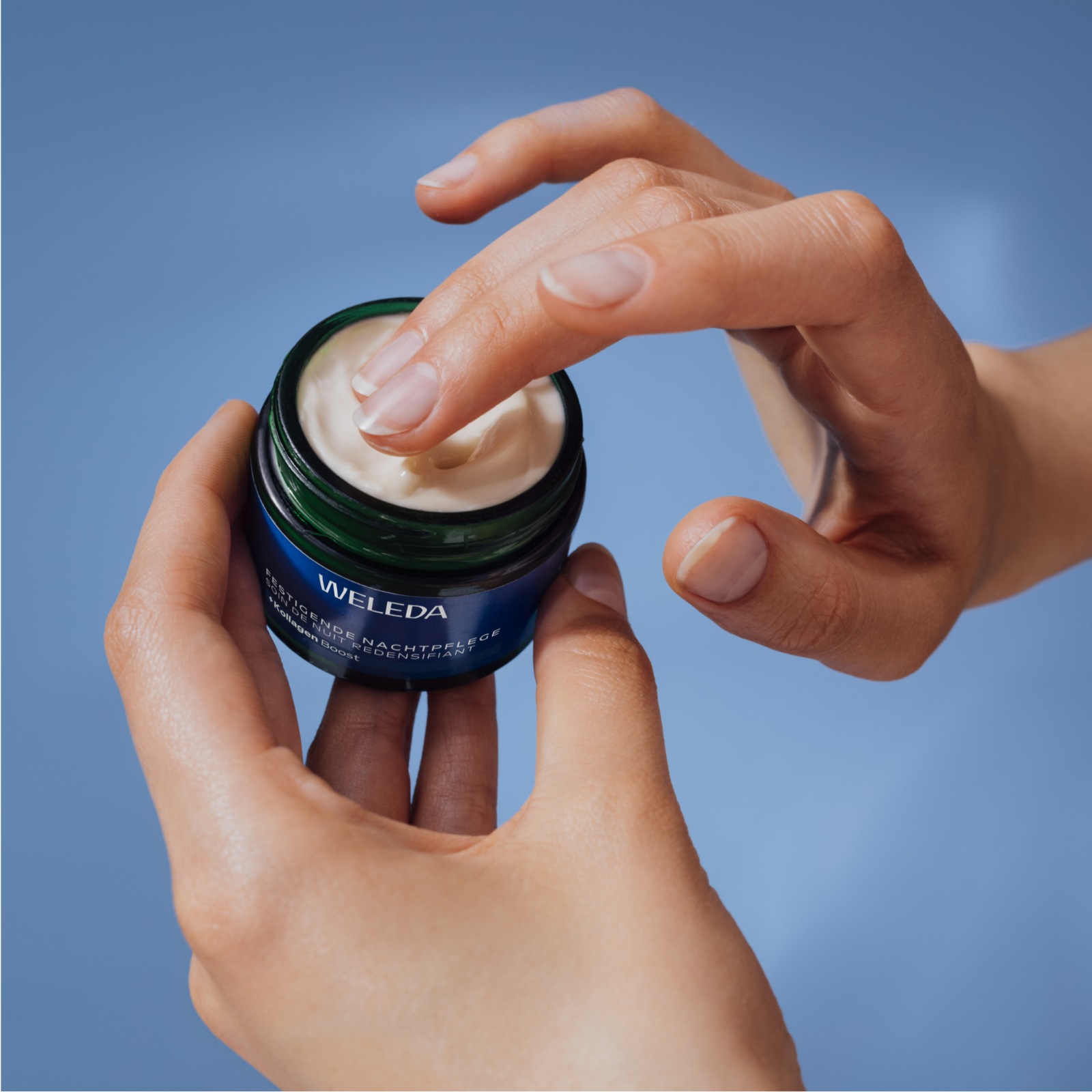 WELEDA Nachtcreme »Weleda Festigende Nachtpflege Blauer Enzian & Edelweiss« mindert tiefe Falten nach 2 Wochen und aktiviert die Zellerneuerung