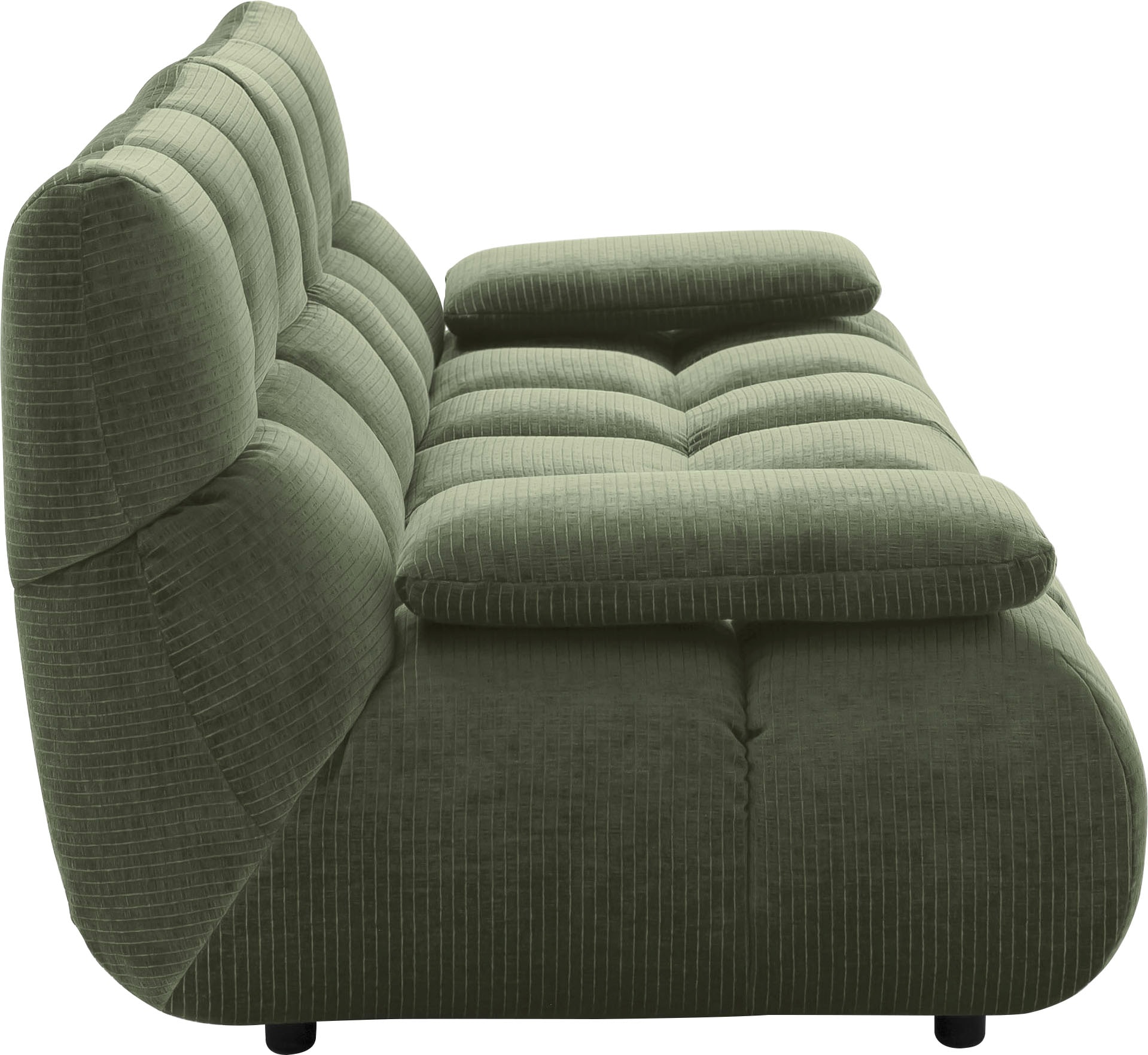 Home affaire 3-Sitzer »Cozy Bubble, mit klappbaren Armlehnen, Breite 220cm« mit eleganter Steppung, Rundumbezug & weicher Polsterung