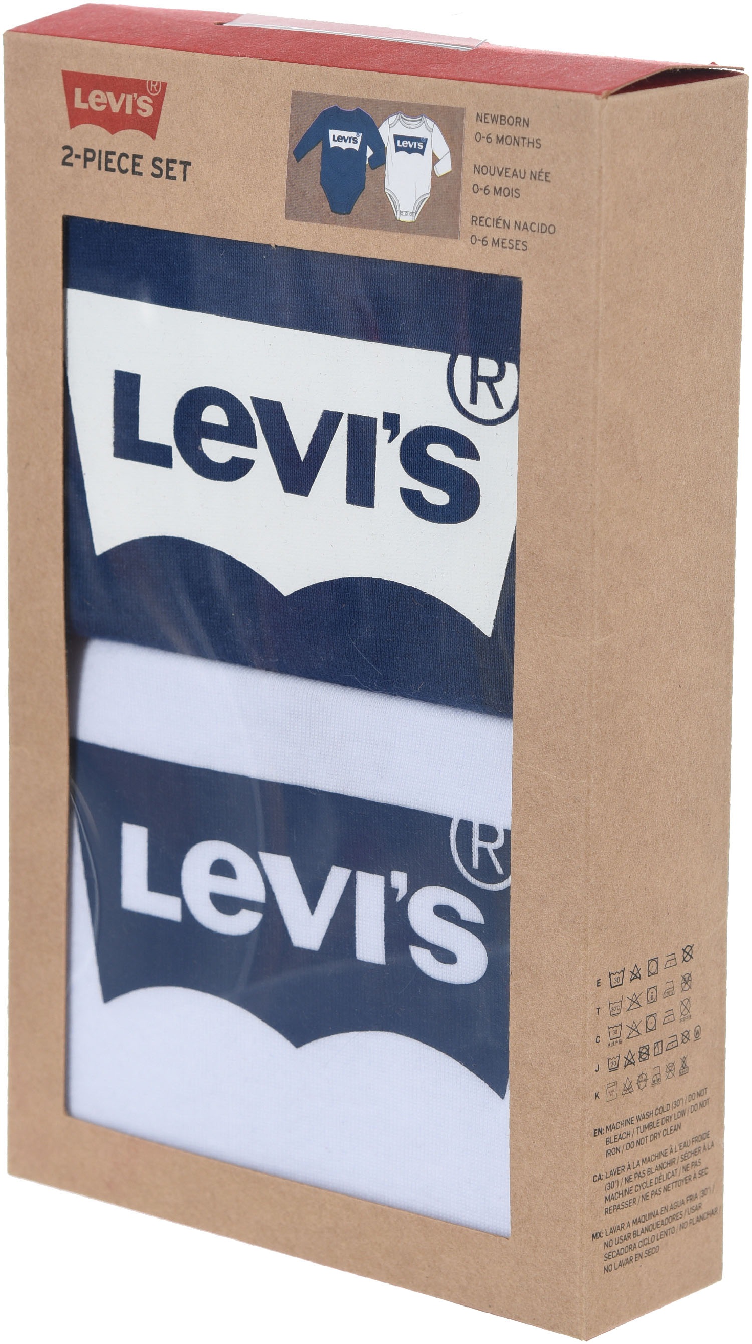 Levi's® Kids Langarmbody »LS 2PK BATWING BODYSUIT«, UNISEX