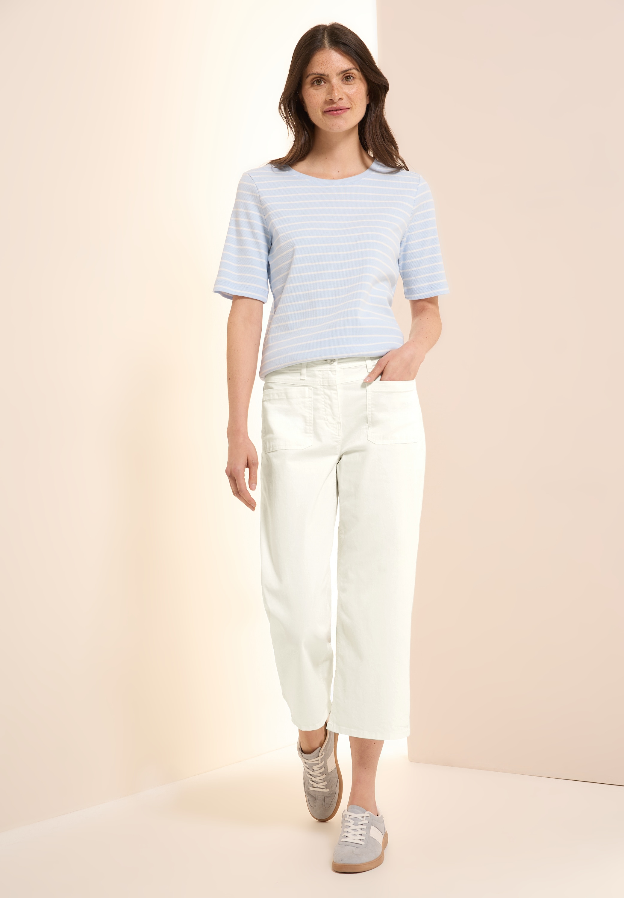Cecil Weite Jeans »Style Neele«, 3/4 Länge mit Stretch