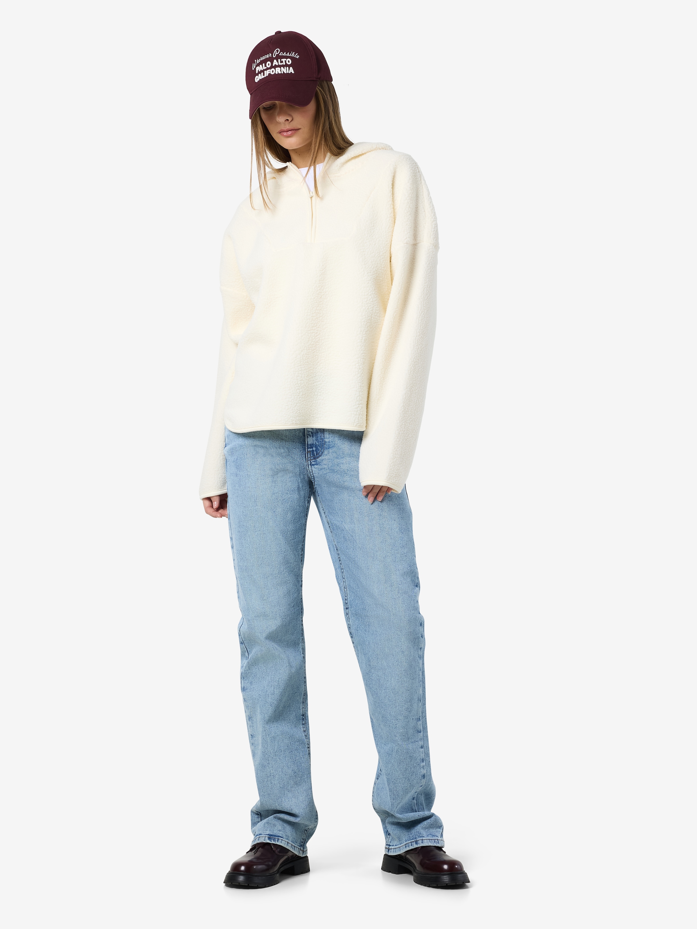 Noisy may Fleecepullover »NMCOZY L/S HALFWAY ZIP SWEATER JRS NOOS«