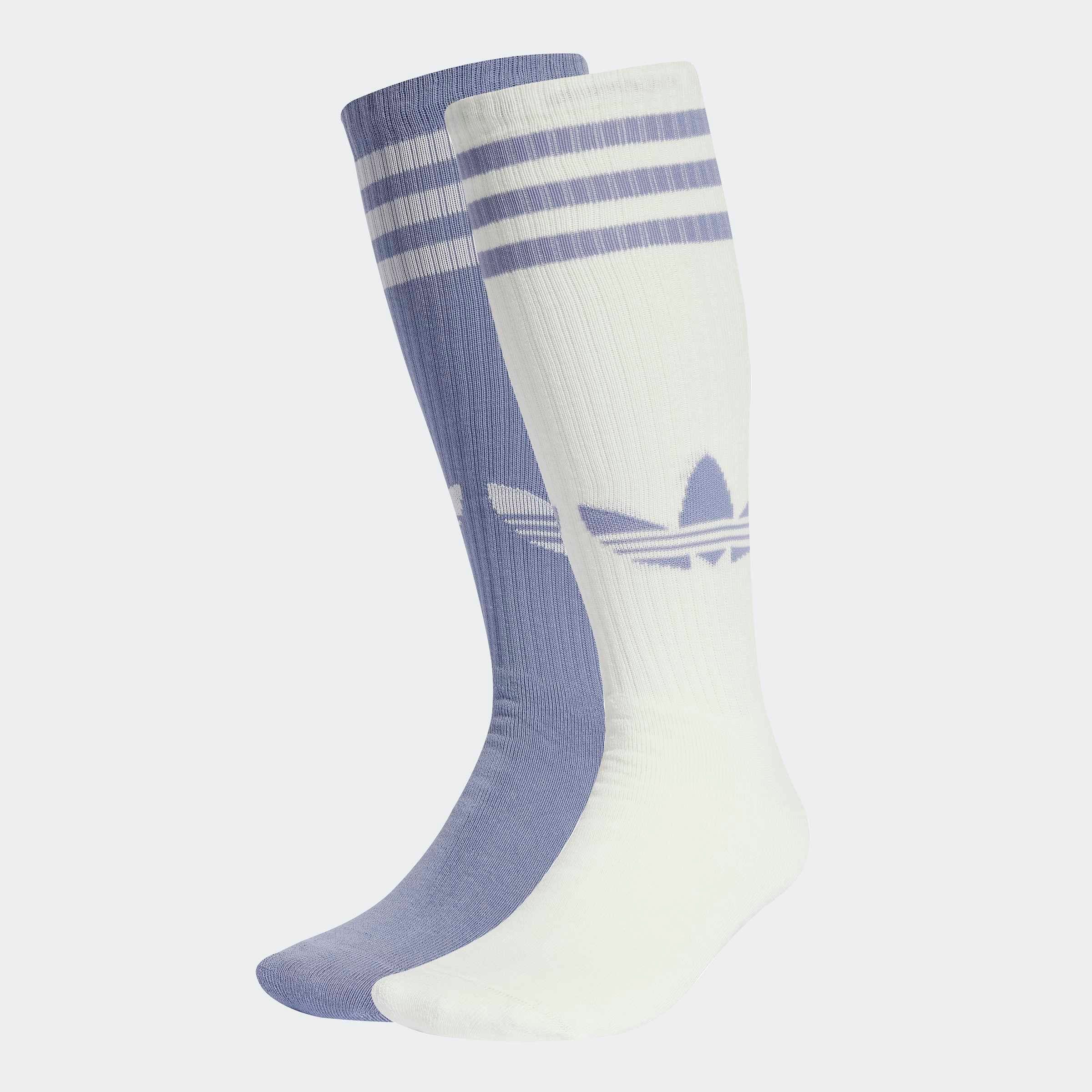 adidas Originals Sportsocken »KNEE SOCK 2PP«, (2 Paar), Kniestrümpfe mit drei Streifen, 2er Packung
