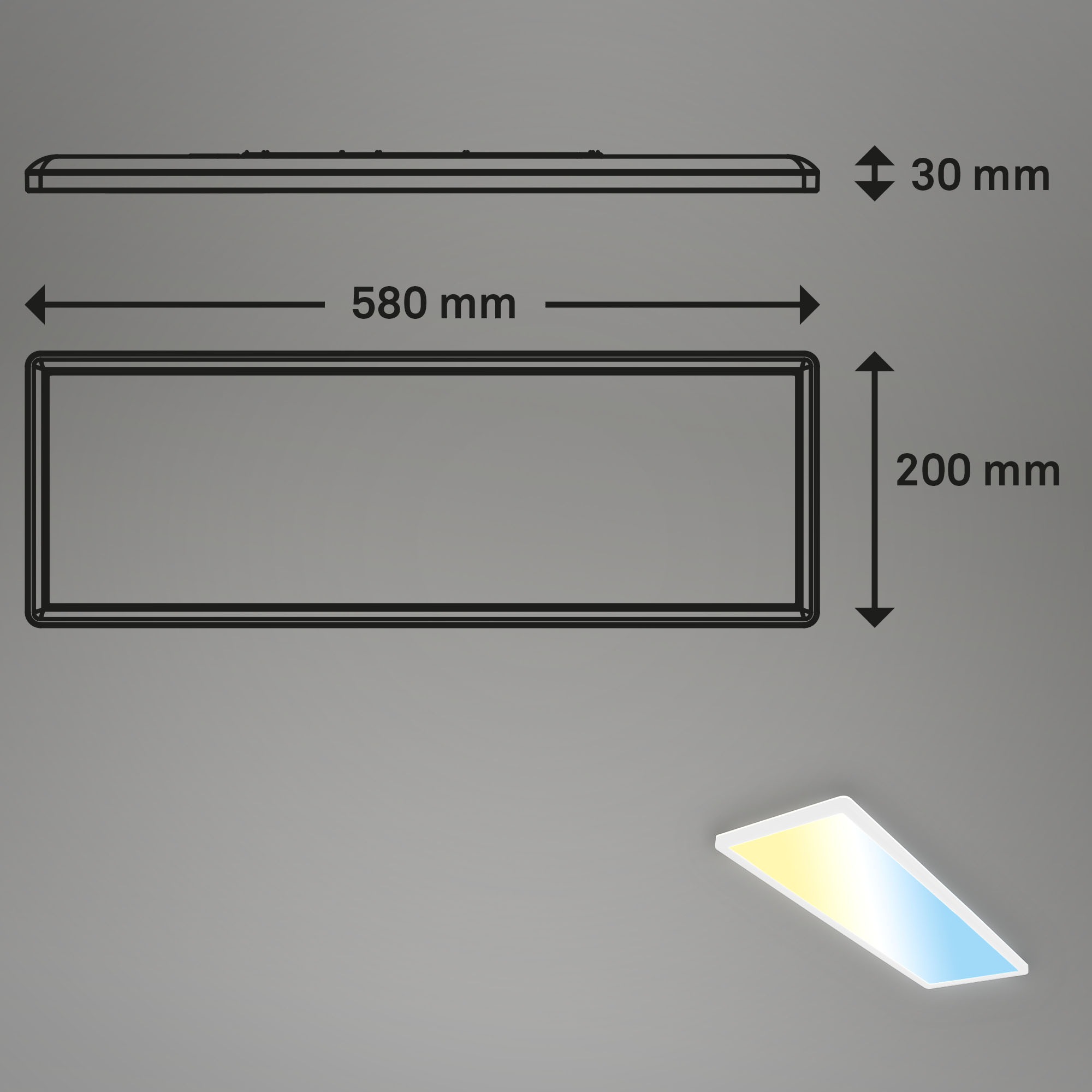 Briloner Leuchten LED Panel »SLIM«