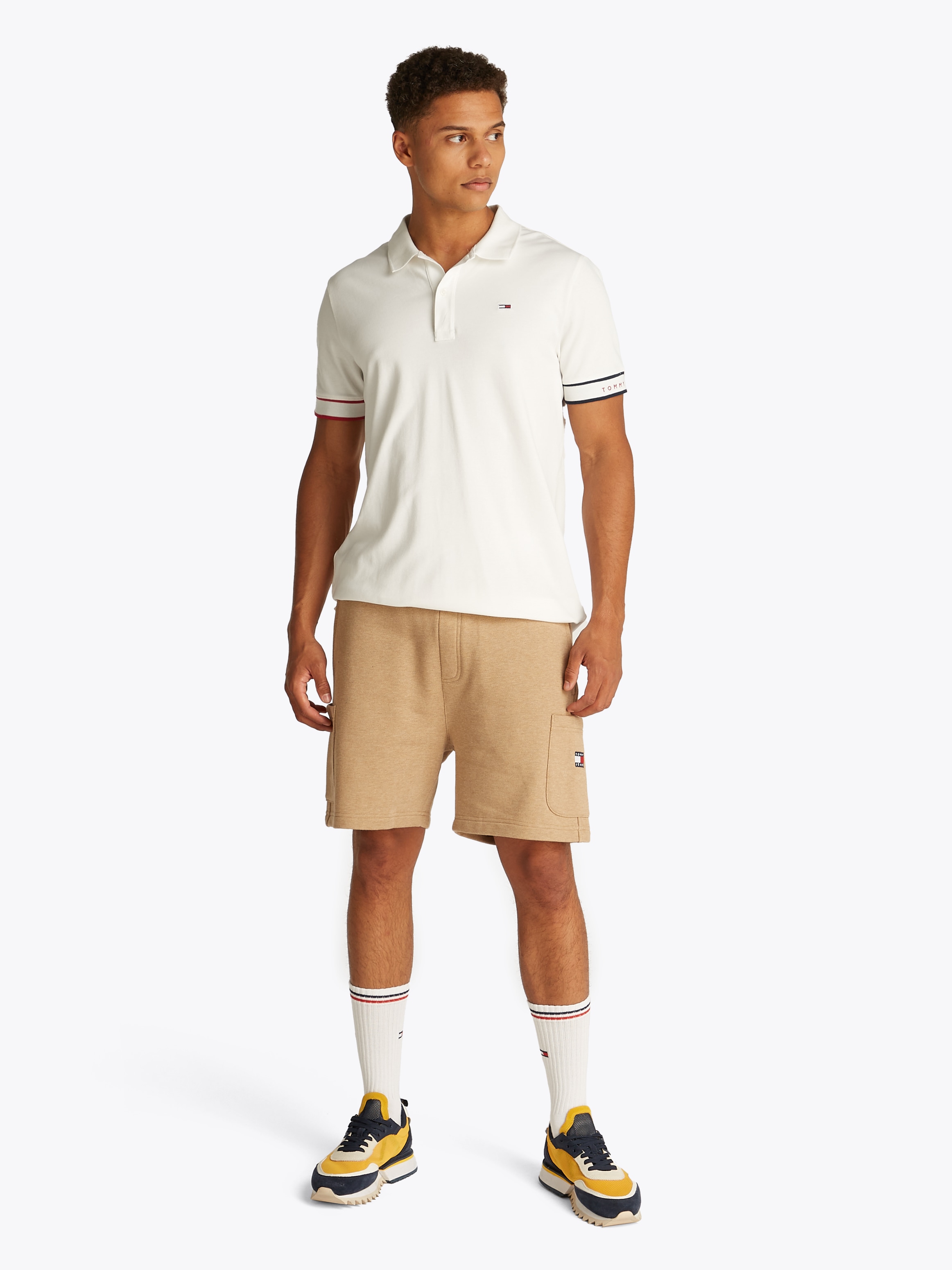 Tommy Jeans Plus Poloshirt »TJM SLIM FLAG CUFF POLO EXT«, Große Größen