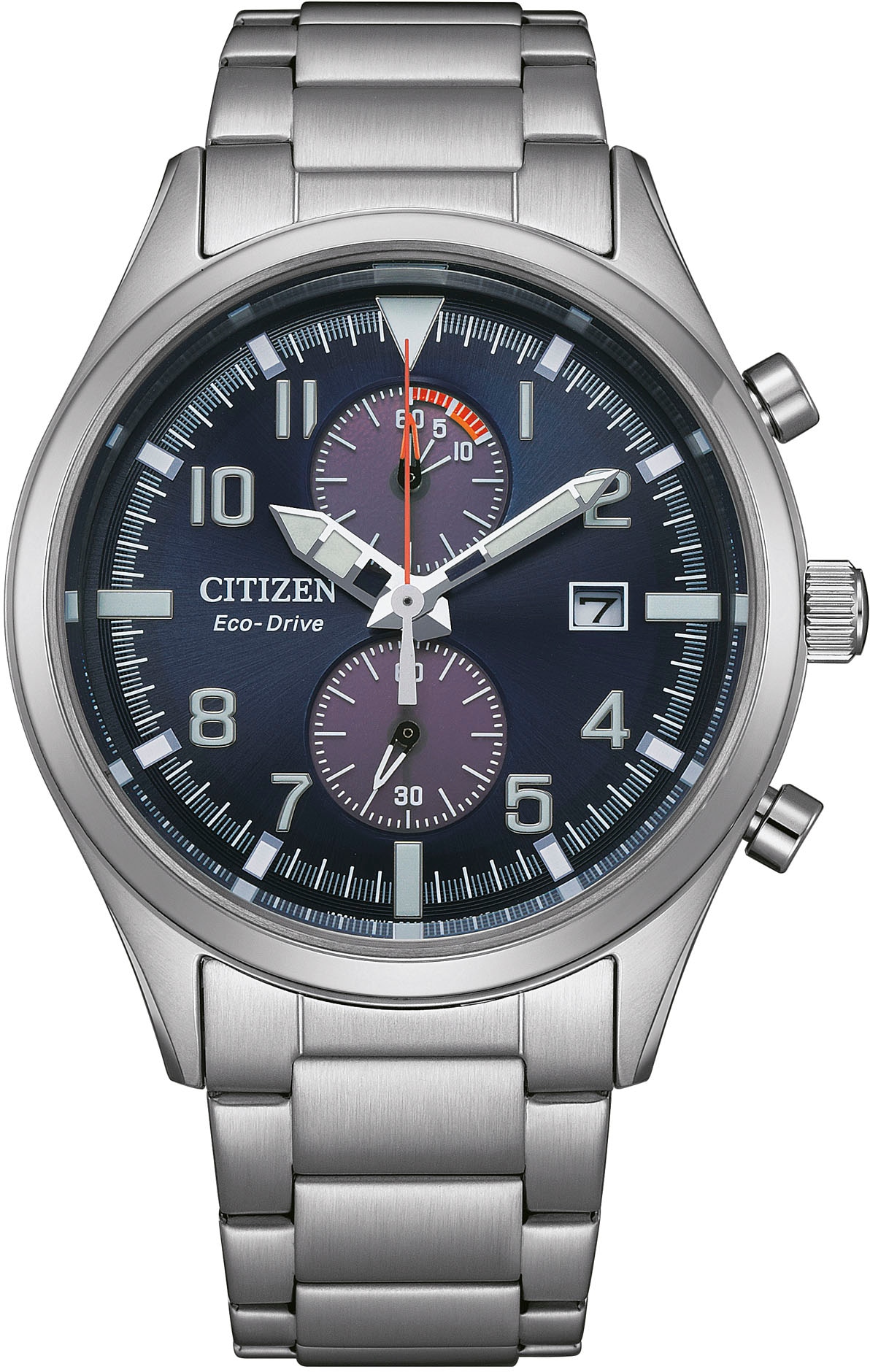 Chronograph »CA7028-81L«, Armbanduhr, Herrenuhr, Solar, Stoppfunktion, Edelstahlarmband