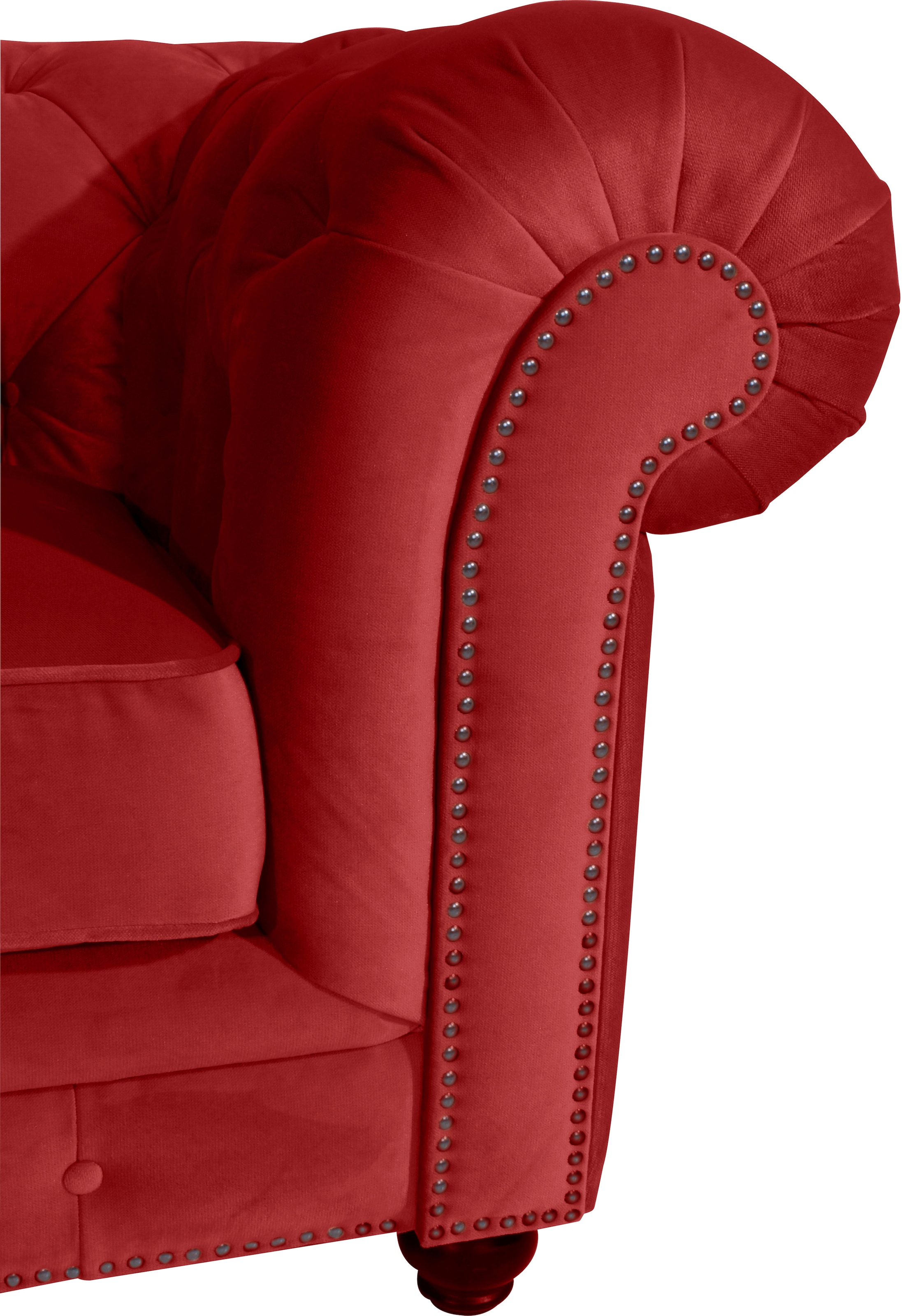 Max Winzer® Chesterfield-Sofa »Old England Sofa 2,5-Sitzer mit edler Knopfheftung, bequem und edel«, hoher Sitzkomfort im Retrolook, Breite 218 cm