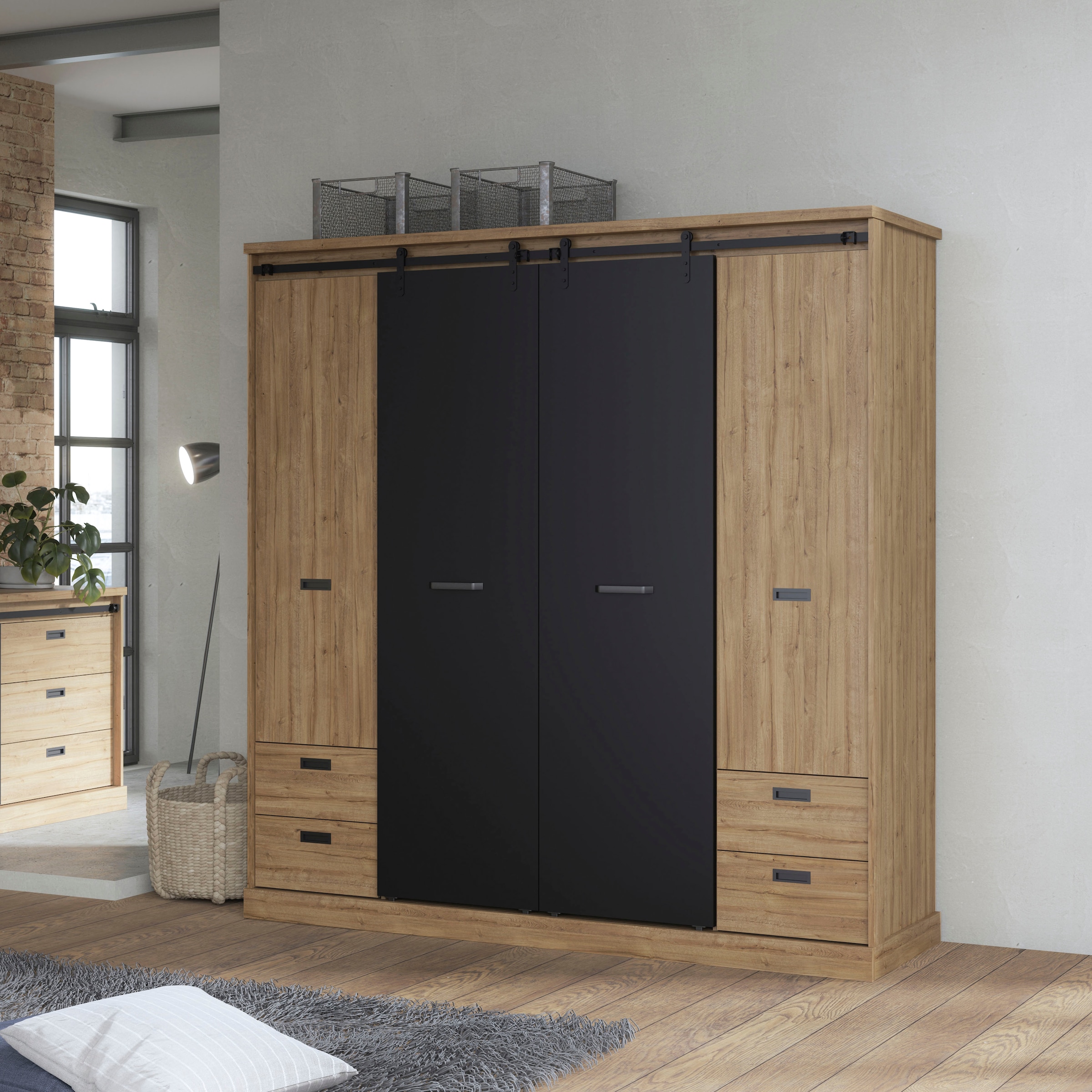 FORTE Kleiderschrank, (B/H/T ca. 203,2x208,4x61 cm)