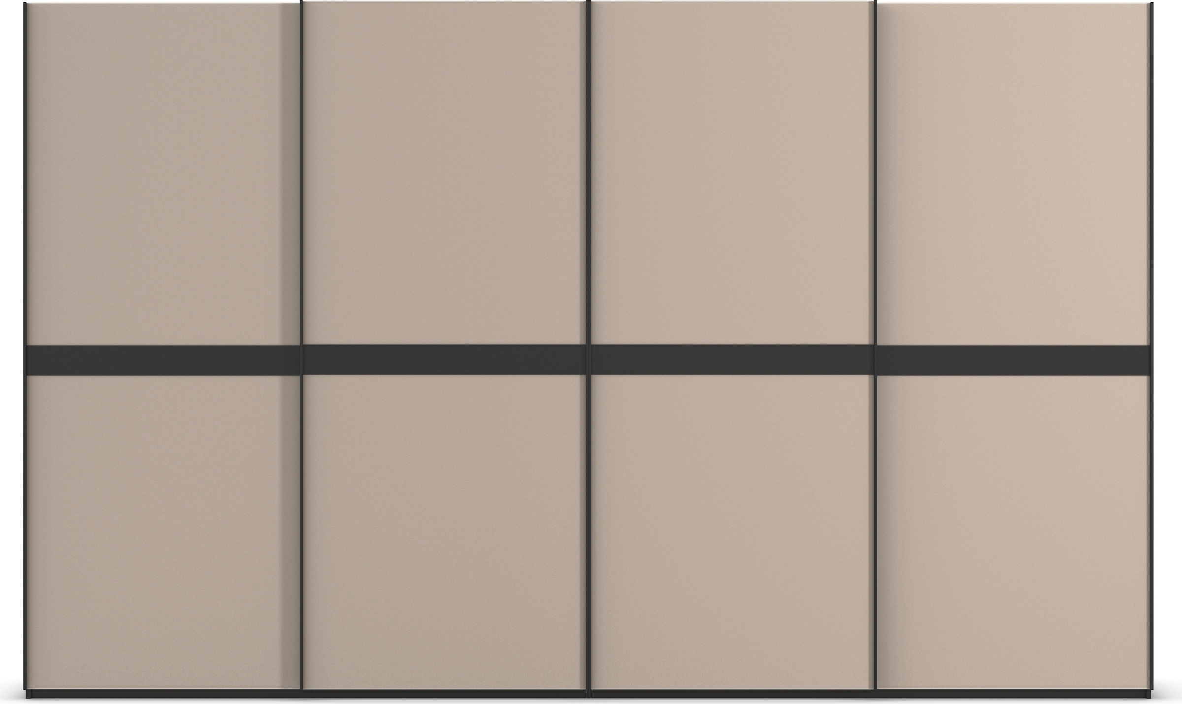 rauch Schwebetürenschrank »Kleiderschrank Schrank Garderobe Schlafzimmerschrank SCALE-LINE«, edle Optik mit Bauchbinde in Korpusfarbe mit Glasfront MADE IN GERMANY