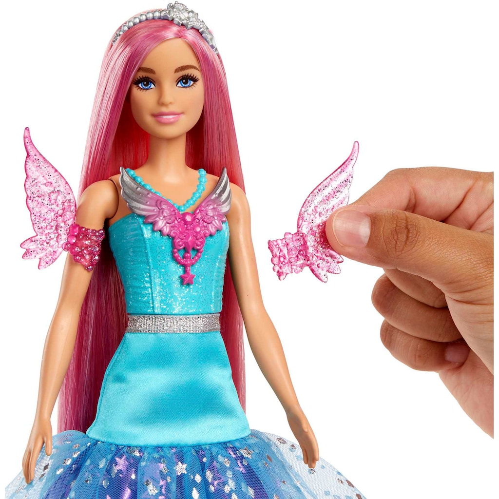 Barbie Anziehpuppe »Ein verborgener Zauber, Malibu-Puppe mit zwei märchenhaften Tieren«