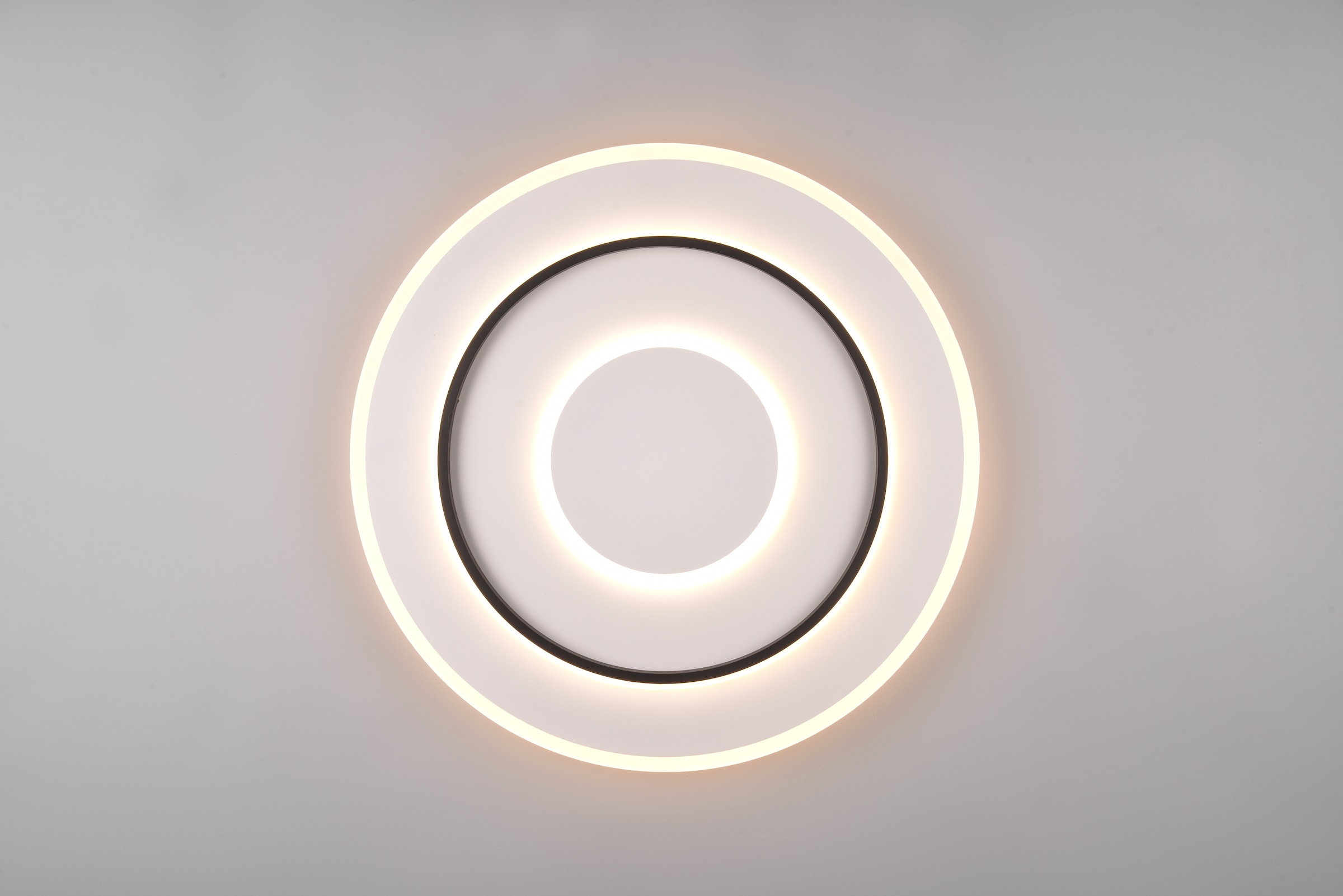 REALITY Leuchten LED Deckenleuchte »JORA, Deckenlampe Schlafzimmer mit Sleep Timer, Nachtlicht, dimmbar,« LED-Board 1 Stk. warmweiß - kaltweiß Lichtfarbe einstellbar CCT, Memoryfunktion, inkl Fernbedienung