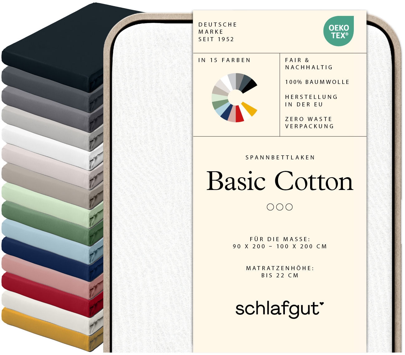 Schlafgut Spannbettlaken »Basic Cotton Spannbettlaken« Preiseinstiegsmodell