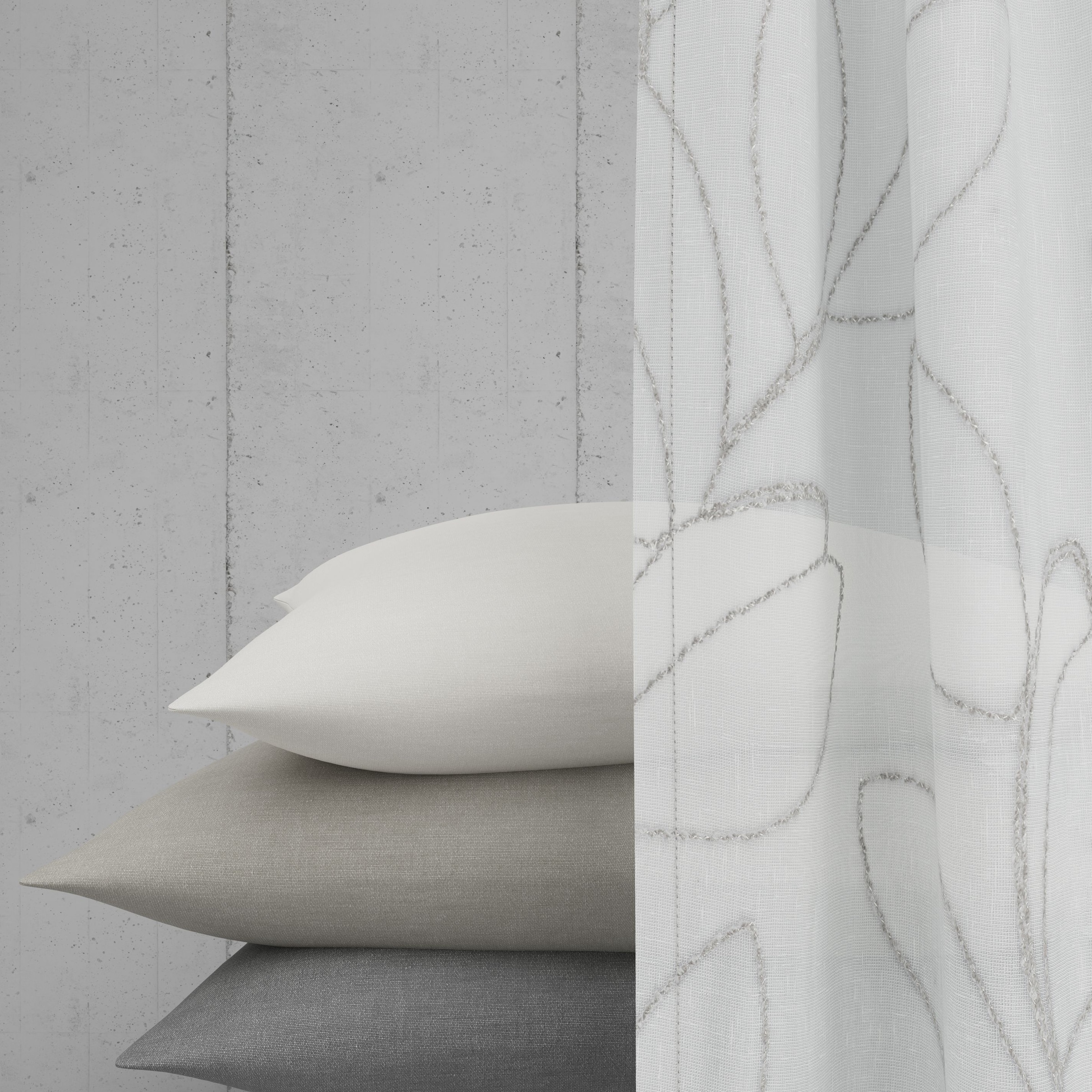 Neutex for you! Vorhang »NENA« Multifunktionsband 1 Stk. tlg. Bouclé-Optik, criss-cross Struktur, Stickmuster