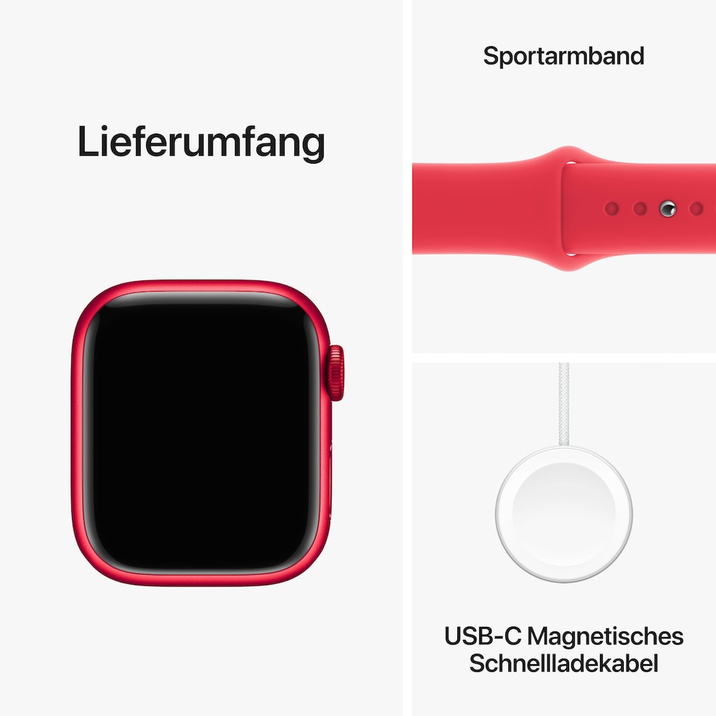 Apple Smartwatch »Watch Series 9 GPS + Cellular S/M«, (Watch OS 10 Sport Band)