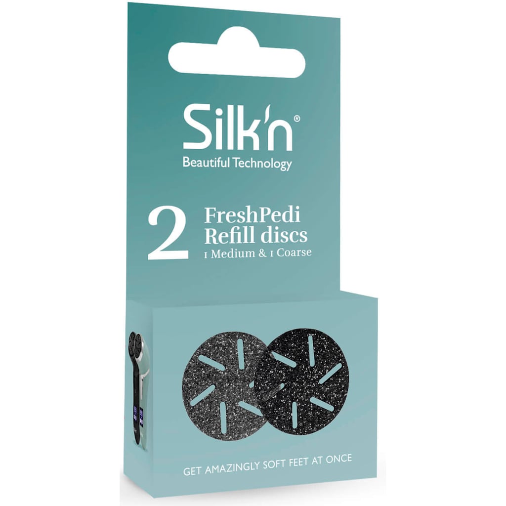 Silk'n Hornhautentferner Ersatzschleifscheiben »FreshPedi Refill discs 1 Medium 1Coarse«, (Set, 2 St.)