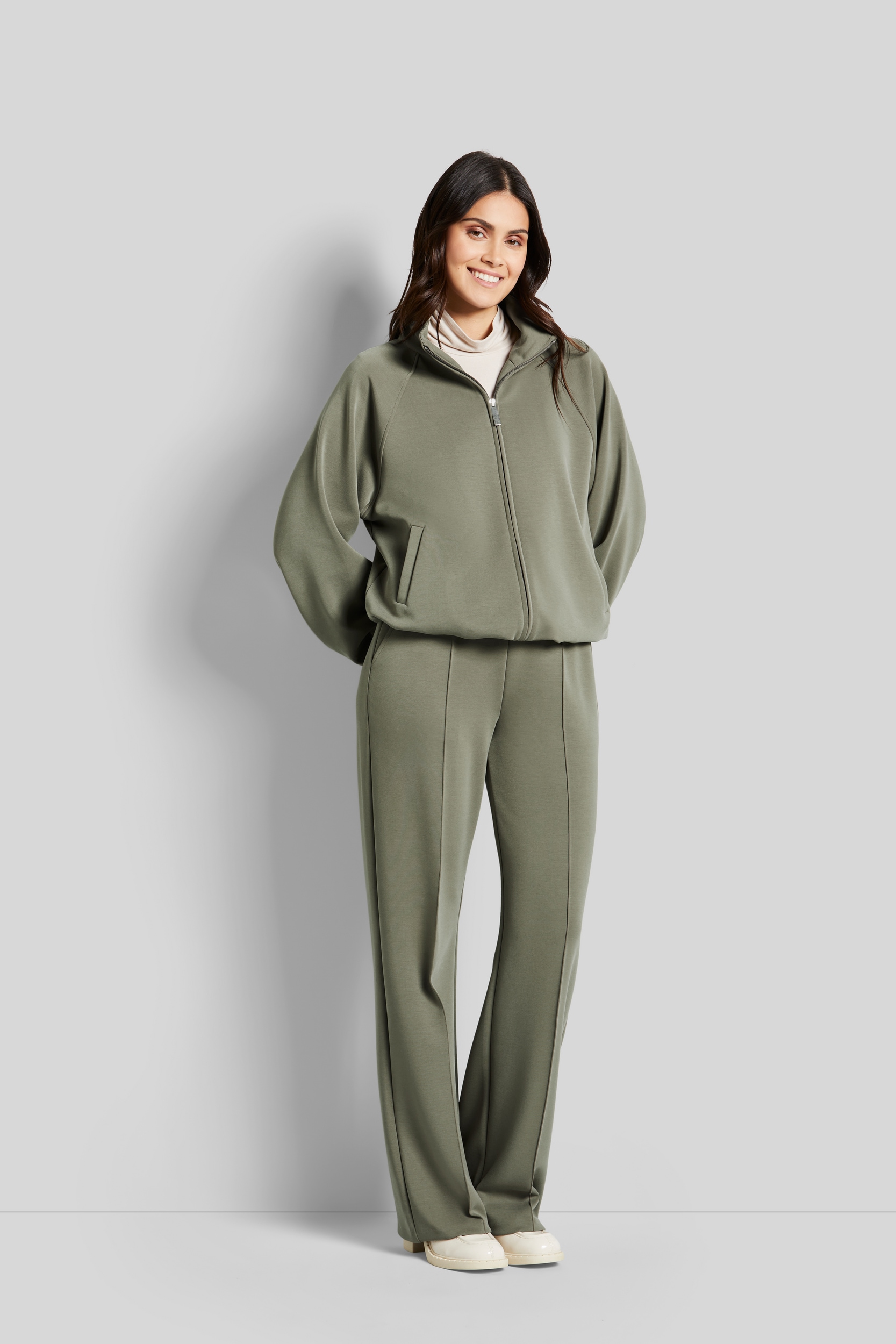 bugatti Sweatjacke mit Stehkragen