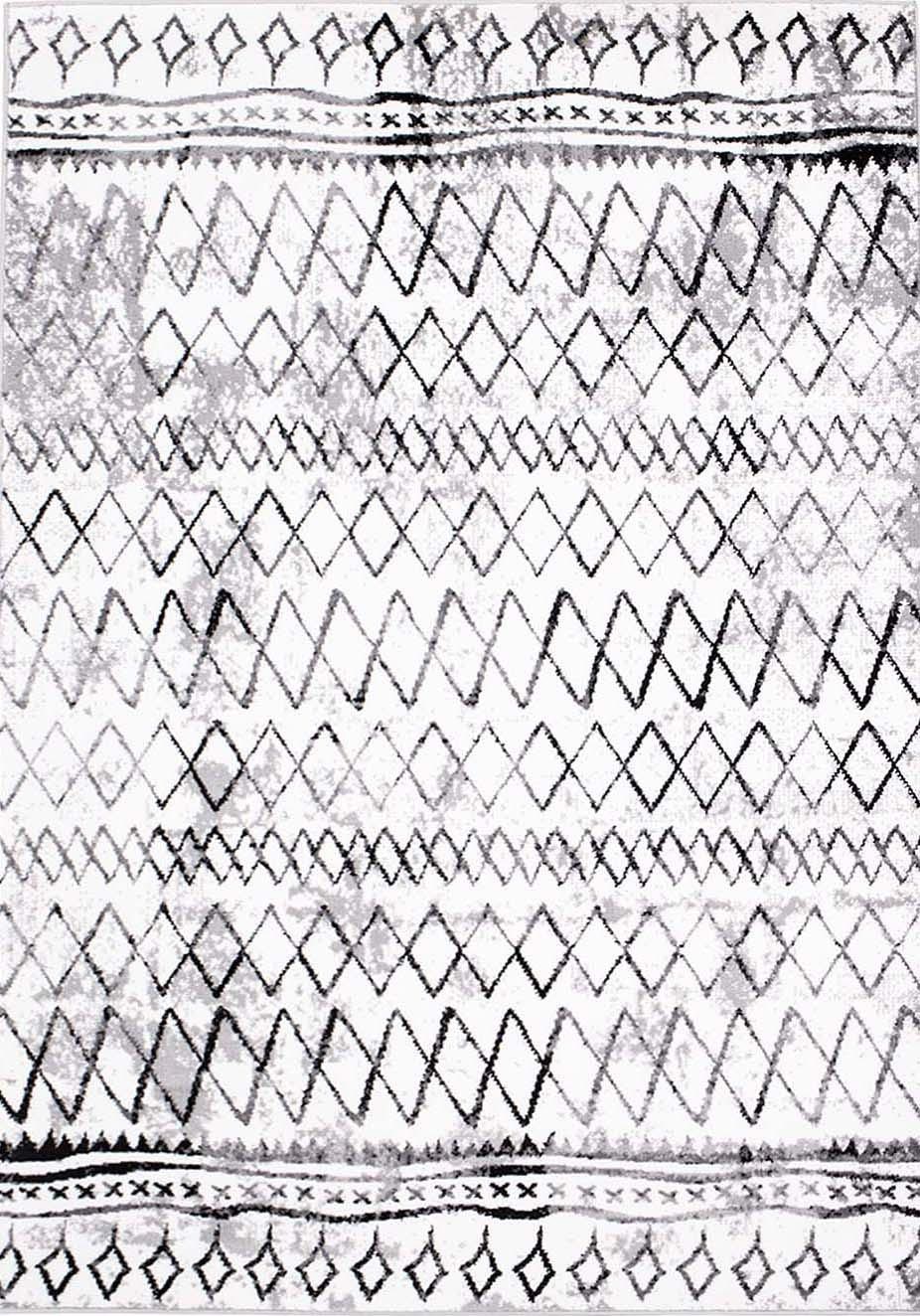 Carpet City Teppich »Timeless 7547« rechteckig 6 mm Höhe Kurzflor, Modern, Zickzack-Muster, ideal für Wohnzimmer & Schlafzimmer