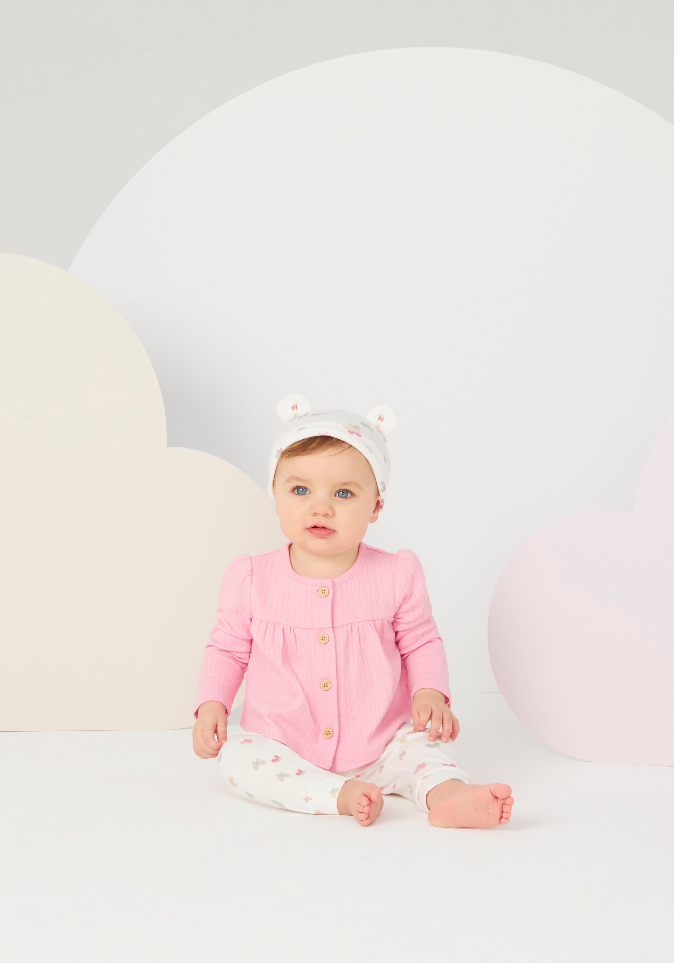 HUGGIES babywear Langarmshirt & Hose, mit Schmetterlings Print