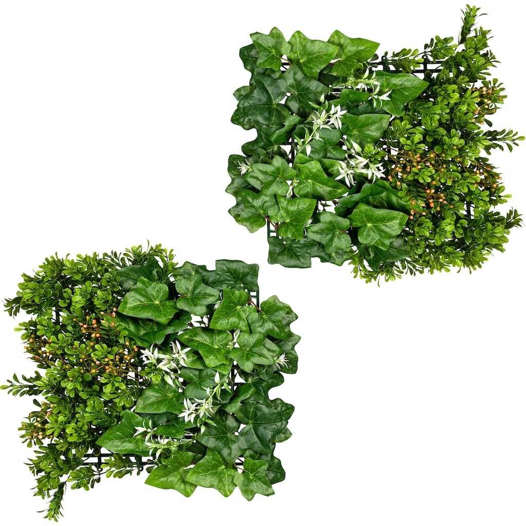 Creativ green Künstliche Zimmerpflanze »Blättermatte Buchsbaum-Efeumix«