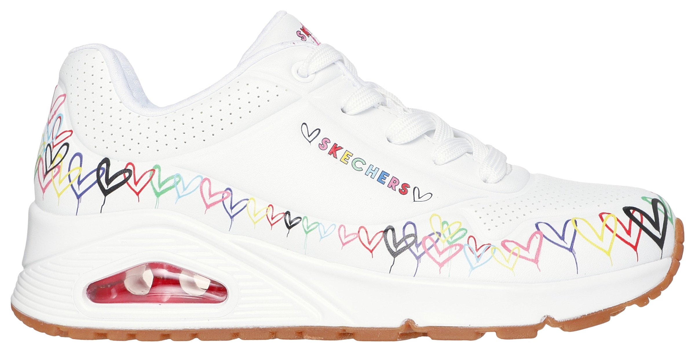 Skechers Sneaker »UNO«, Keilsneaker, Plateausneaker mit bedruckter Sohle