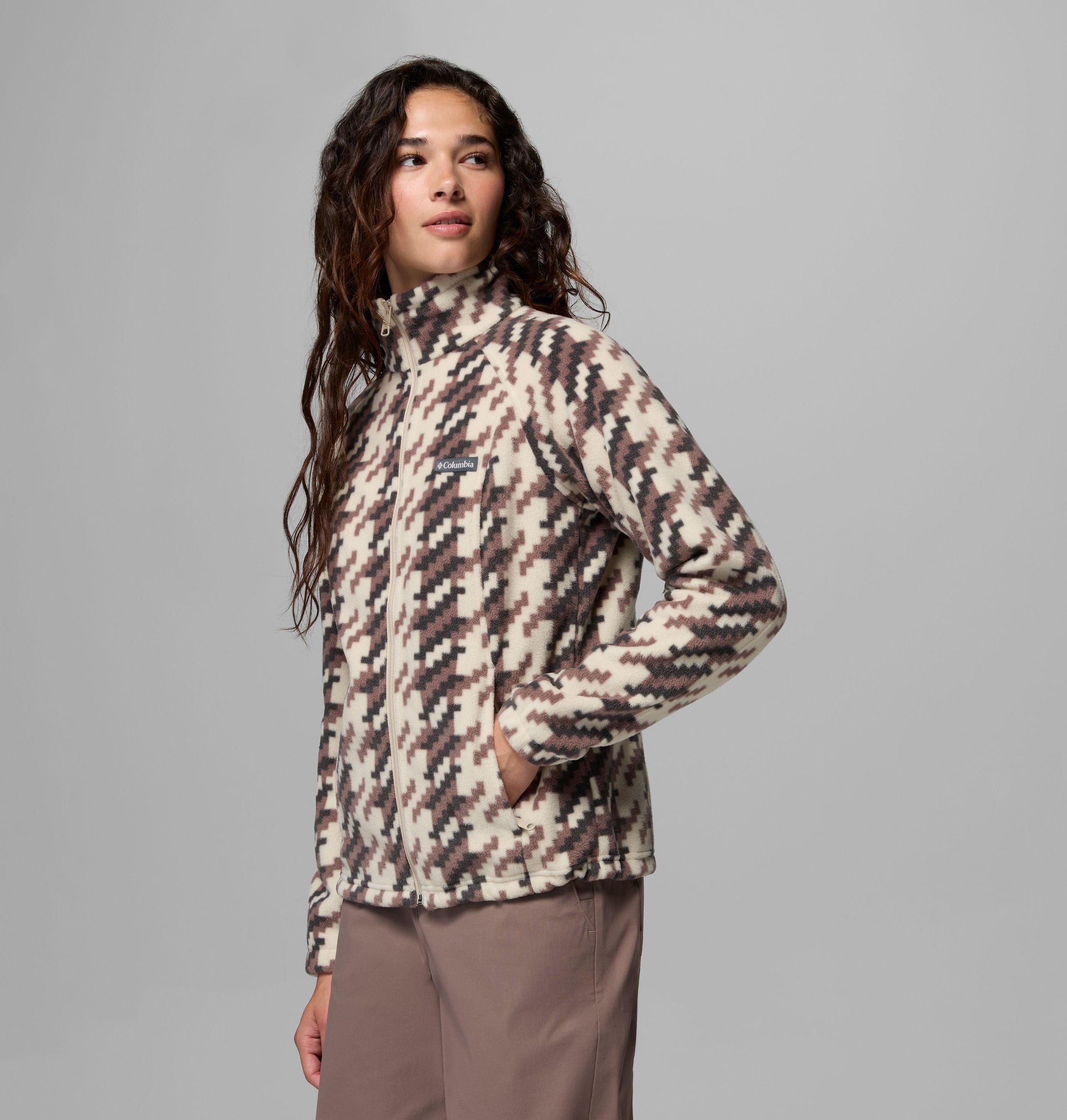 Columbia Fleecejacke »Benton Springs Printed Full Zip« mit Reißverschluss, wasserabweisend, windabweisend, atmungsaktiv