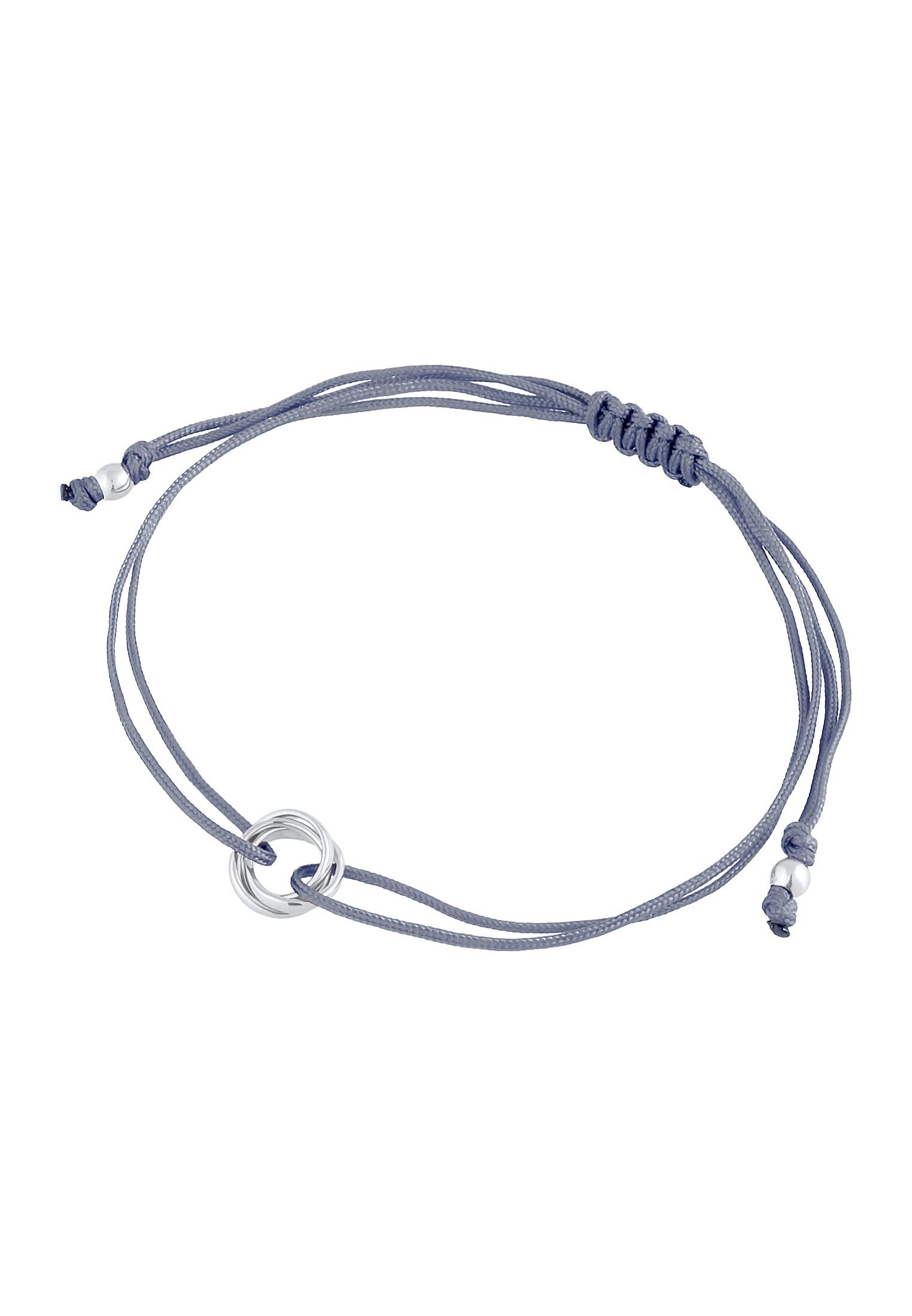 Elli Armkette »Armband Kreis Verschlungen Rund Textilband 925 Silber«