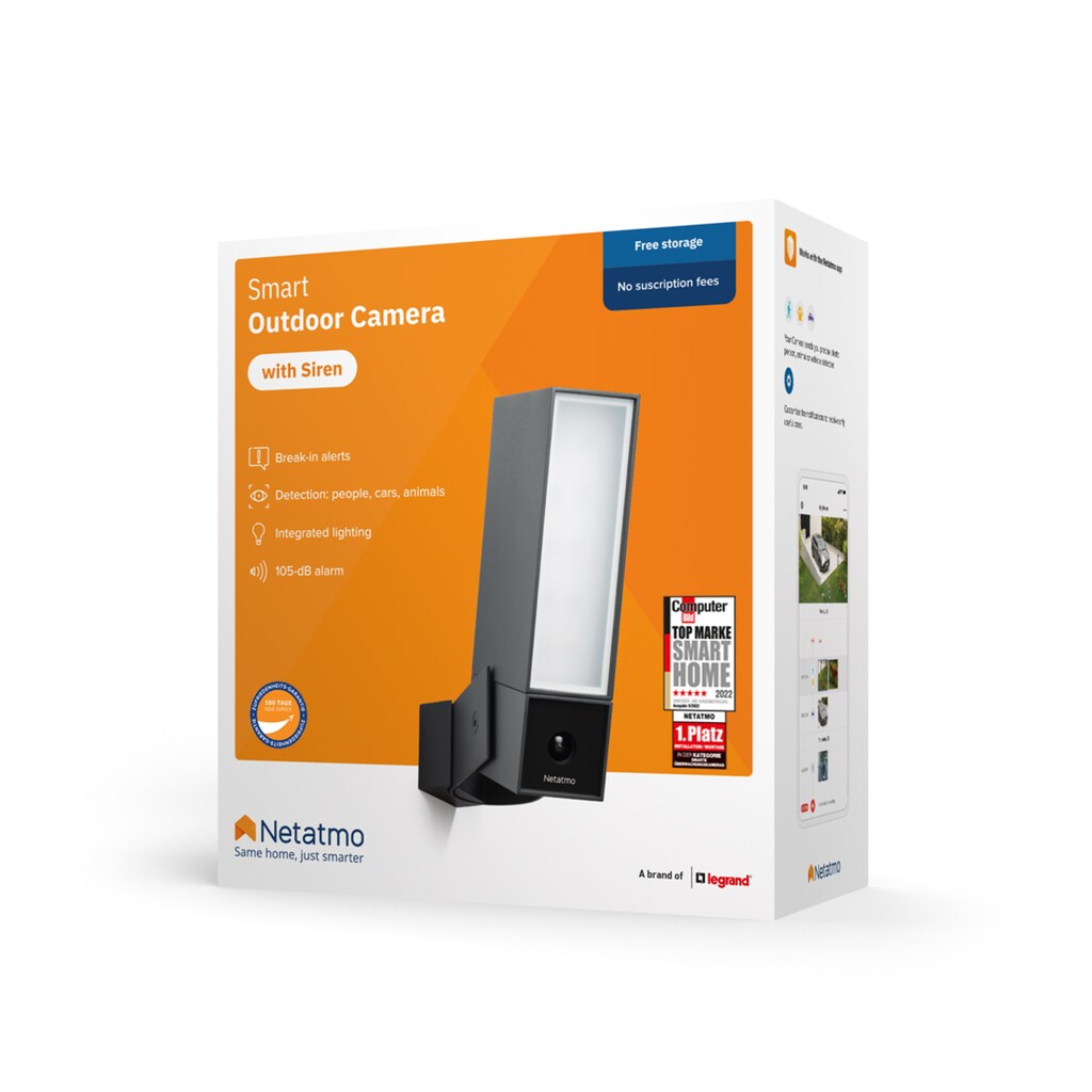 Netatmo Smart-Home-Station »Smarte Außenkamera mit Alarmsirene«, (1 St.)