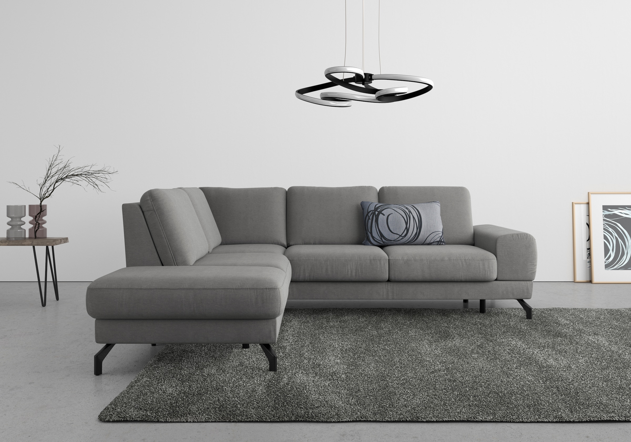 sit&more Ecksofa »Cinturo L-Form«, inklusive Sitztiefenverstellung und Federkern, Sitzhöhe 45 cm