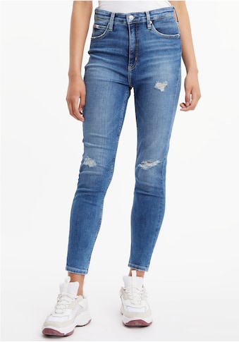Calvin Klein Jeans Skinny-fit-Jeans »HIGH RISE SUPER SKINNY ANKLE«, in Destroyed-Optik kaufen
