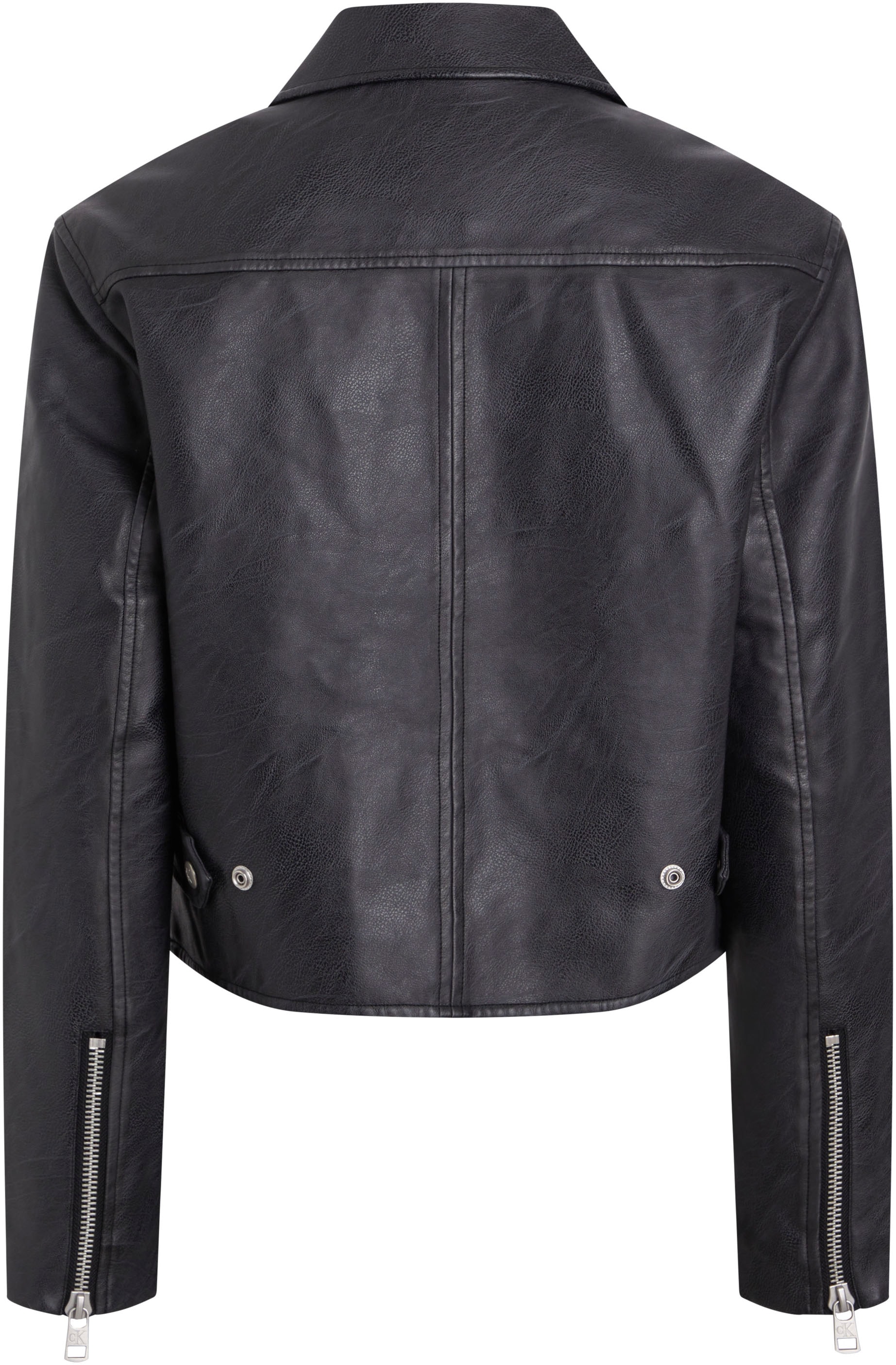 Calvin Klein Jeans Lederimitatjacke »SHORT FAUX LEATHER JACKET«