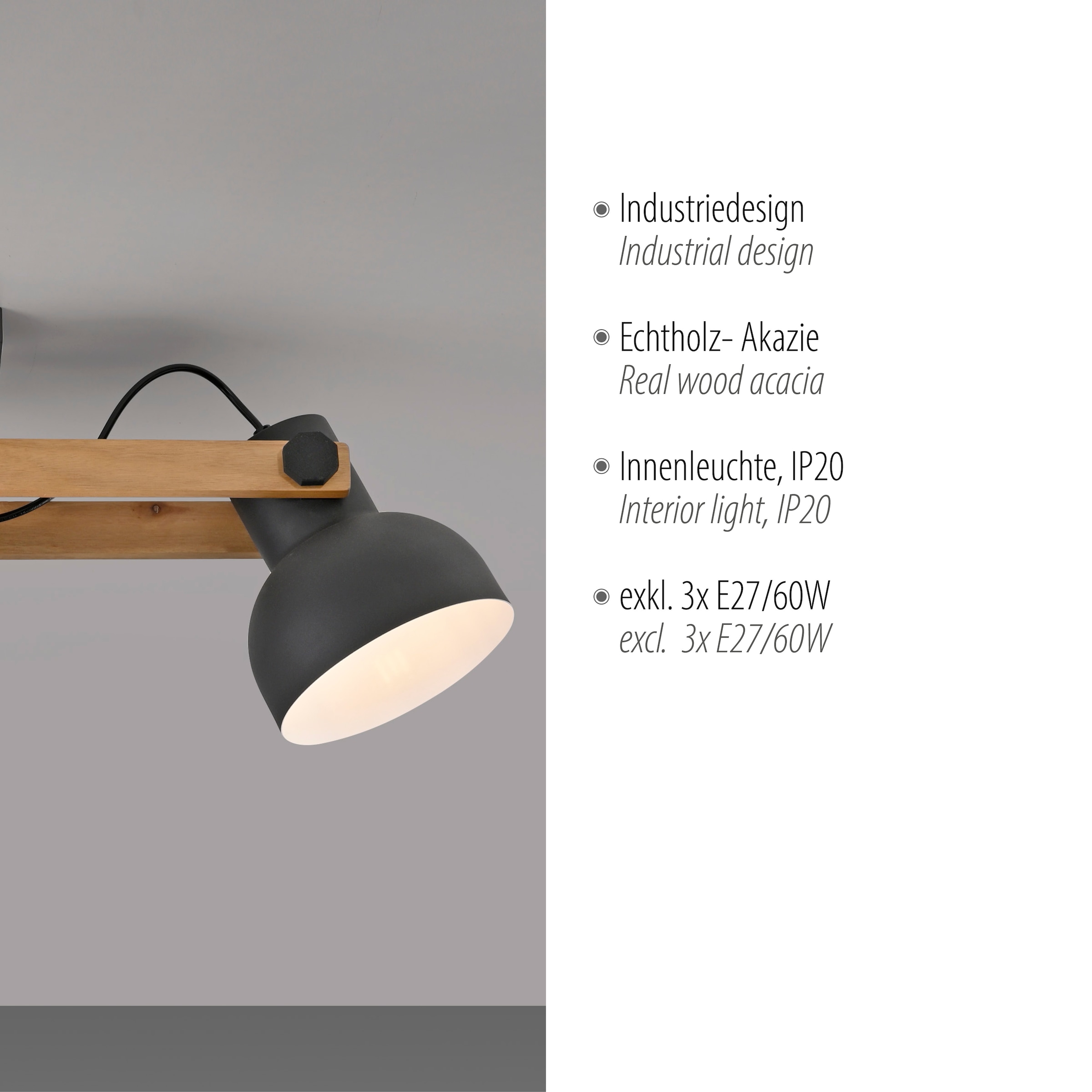 JUST LIGHT Deckenleuchte »CUP 2.0« E27 1 Stk. Warmweiß ExklusiveE27