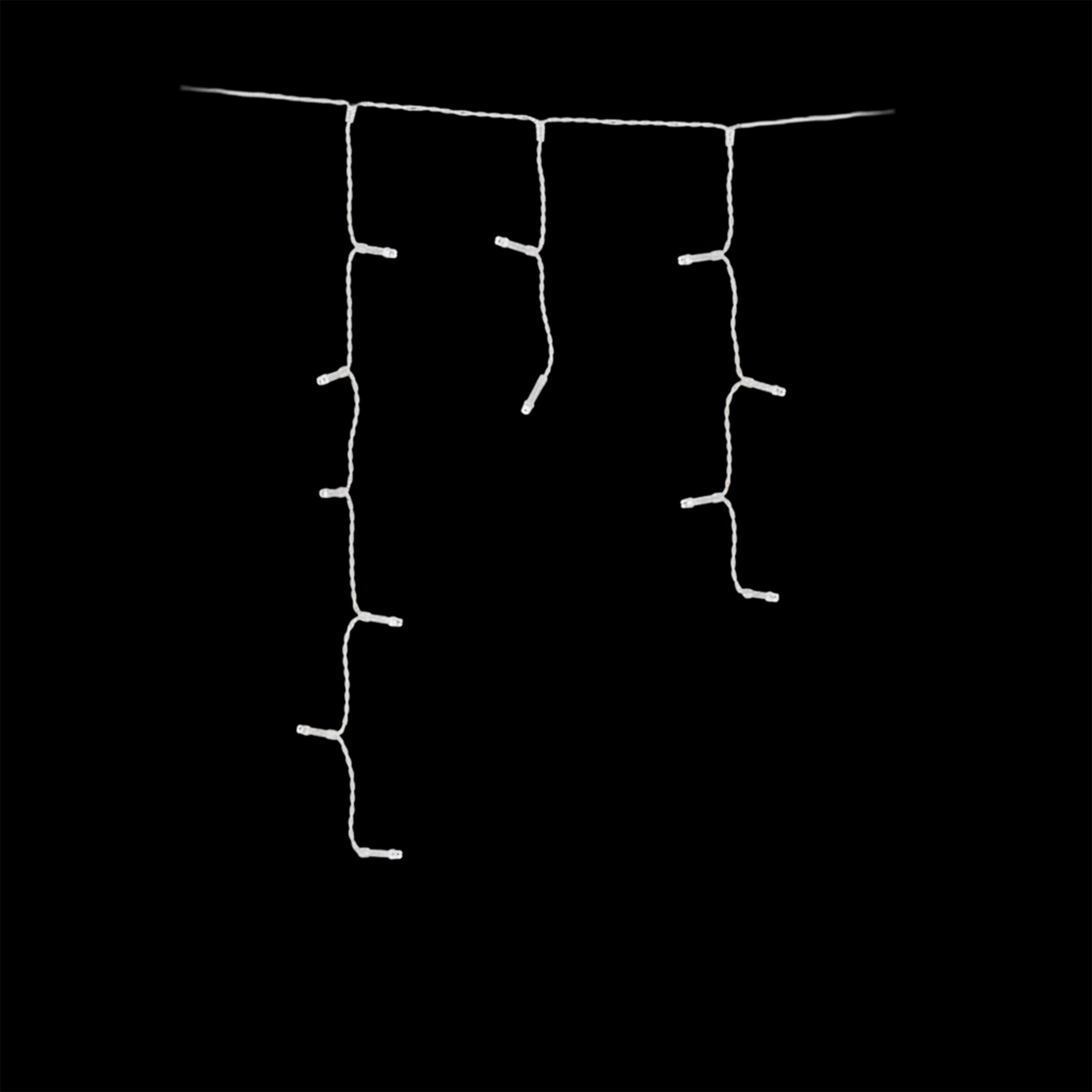 my home LED-Lichterkette »Livva in 6, 12 und 24 m Kettenlänge,« 480 Stk.-flammig LED-Eisregen Lichterkette , warmweißes Licht, Timer, + 3 m Zuleitung