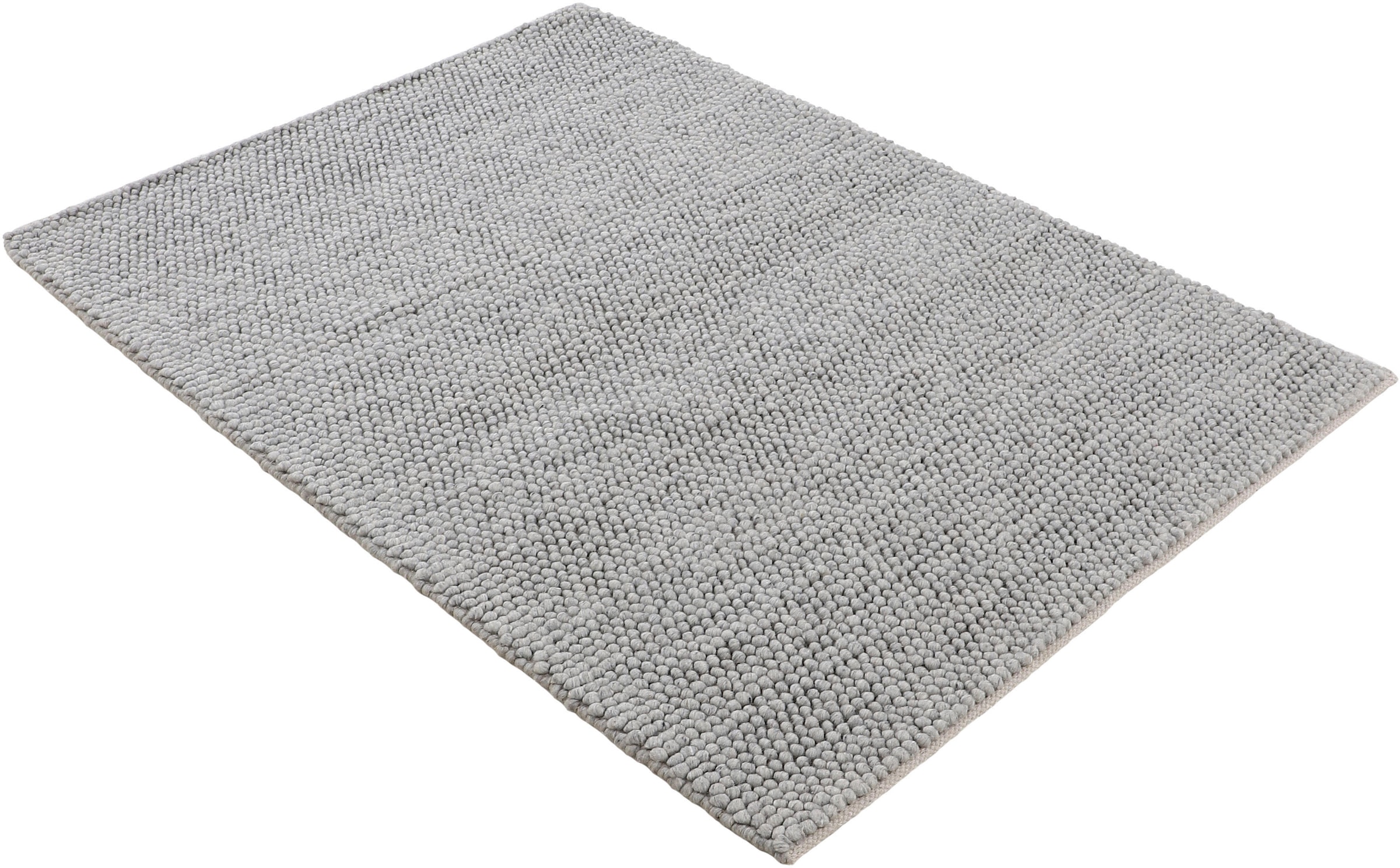 Wolle Handweb Teppich, carpetfine handgewebt, Teppich 70% Farben, Uni meliert, »Calo«, rechteckig,