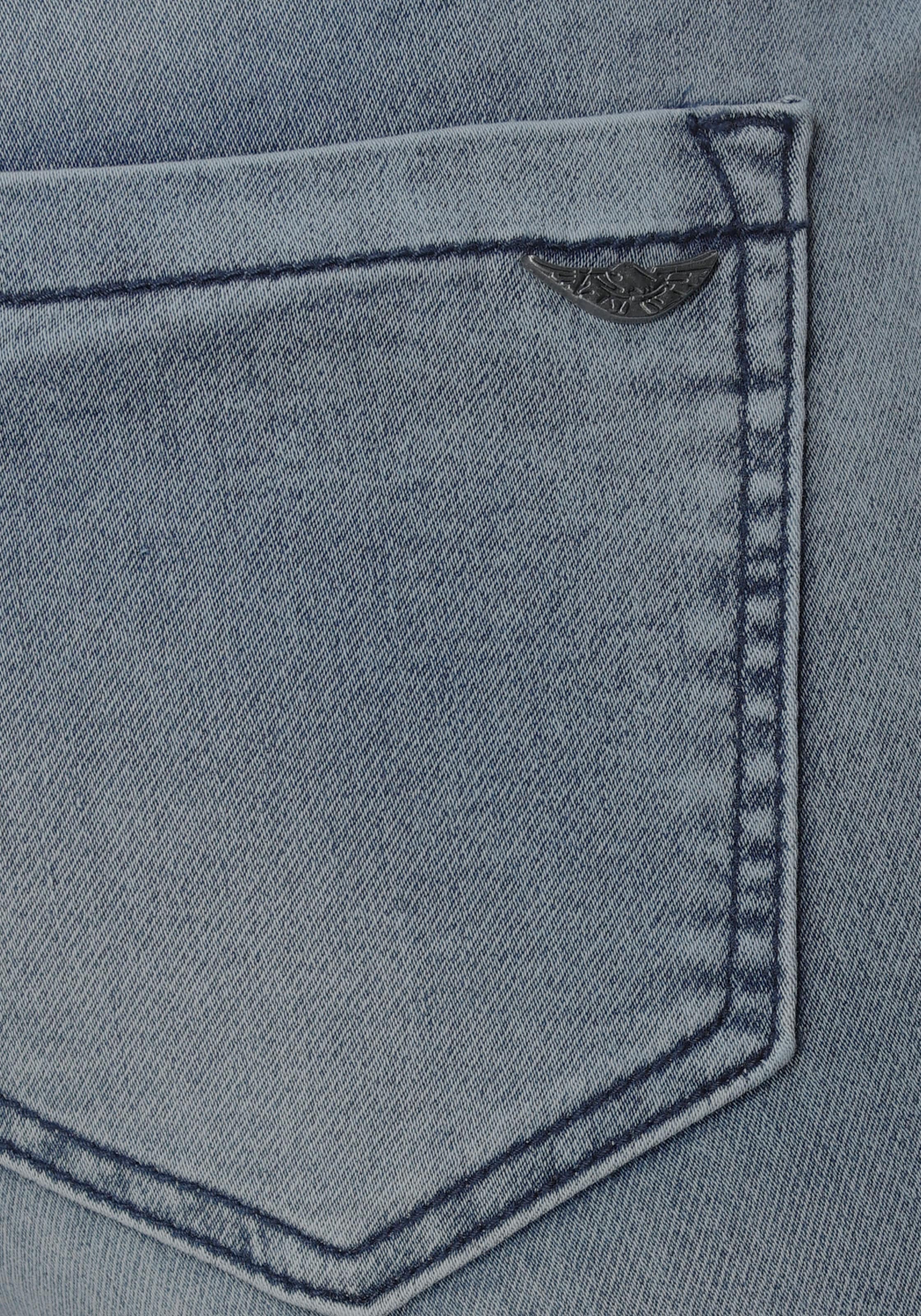 Arizona Stretch-Jeans, weites Bein, normale Leibhöhe, knöchellang, mit Used-Waschung