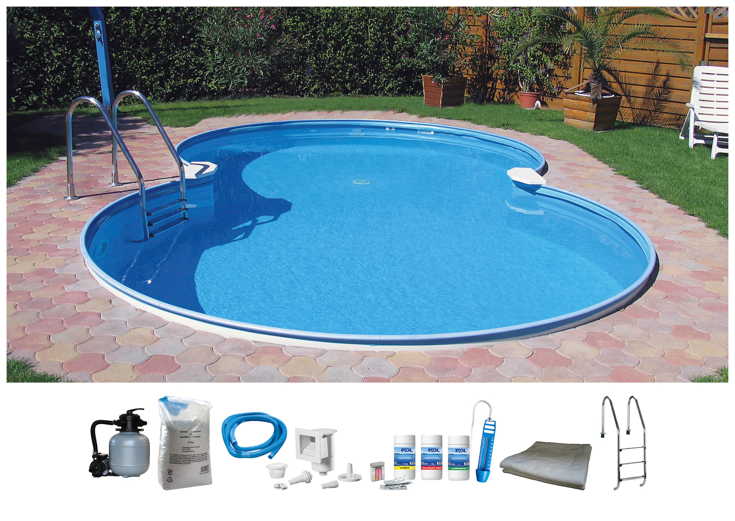 my POOL BWT Achtformpool, (Set), 7-tlg., BxLxH: 320x525x120 cm