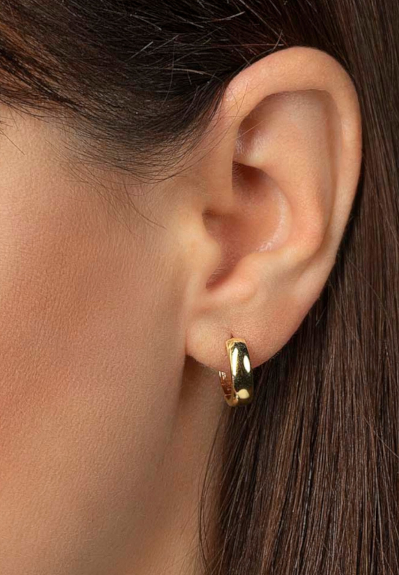 ONE ELEMENT Paar Creolen »Ohrringe  Creolen aus 333 Gelbgold Ø 14,0 x 4,0 mm«