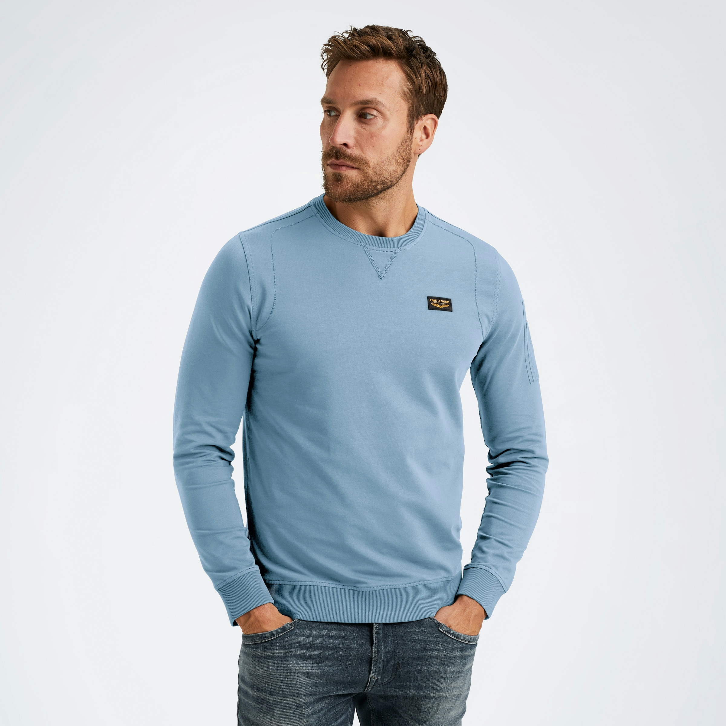 PME LEGEND Sweatshirt »Airstrip sweat«, mit Logo Stickerei
