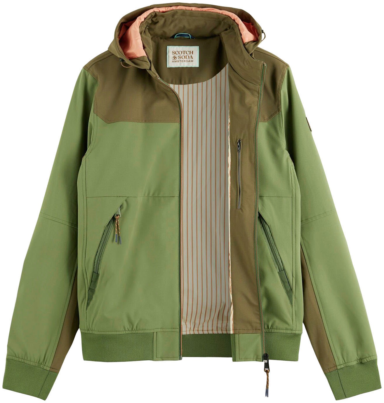 Scotch & Soda Outdoorjacke »Hooded colourblock jacket«, mit Kapuze, im modischem colorblocking