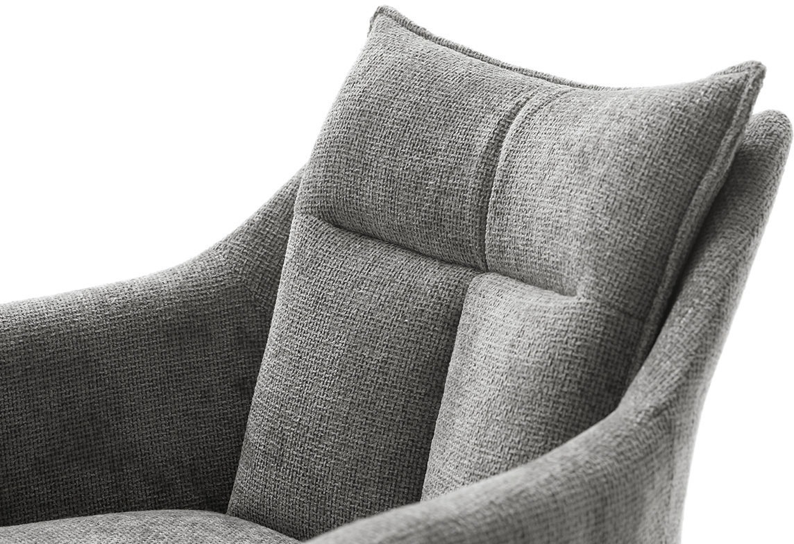 MCA furniture Loungesessel »PARKER Drehstuhl mit Armlehnen«, (Set, 2 St.), 360° drehbar mit Nivellierung