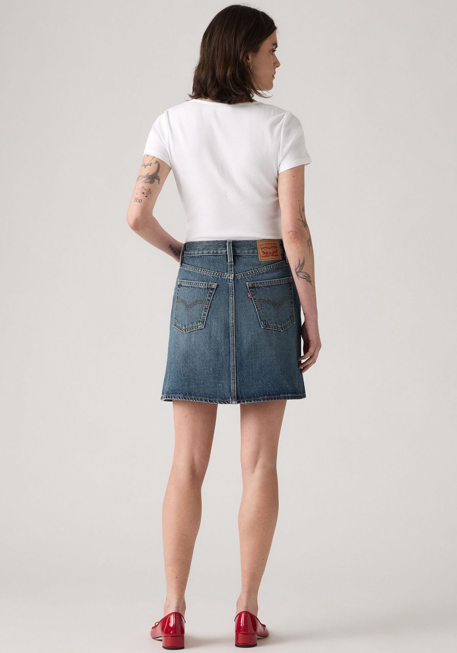 Levi's® Jeansrock »RETRO BUTTON FRON«, leicht ausgestellt