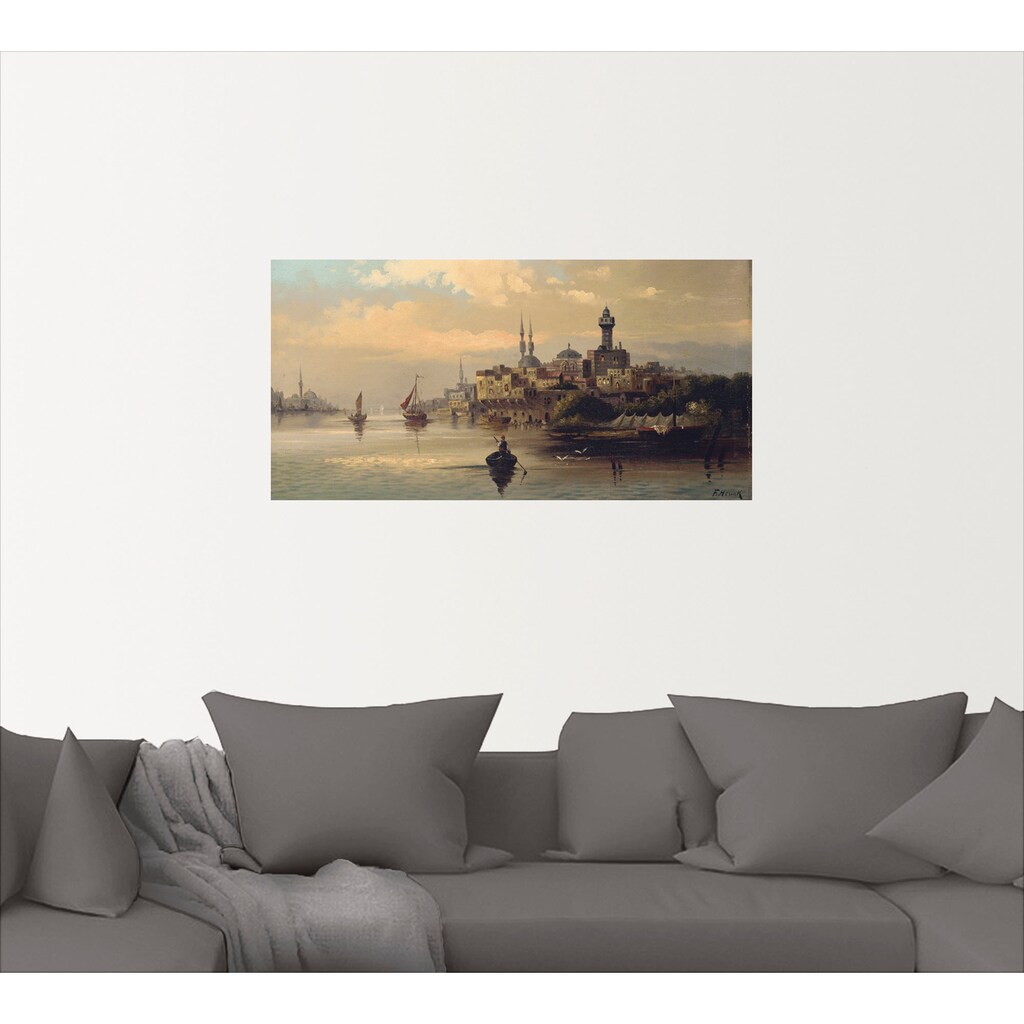 Artland Wandbild »Kauffahrtsschiffe auf Bosporus, Istanbul«, Gewässer, (1 St.), als Leinwandbild, Poster, Wandaufkleber in verschied. Größen