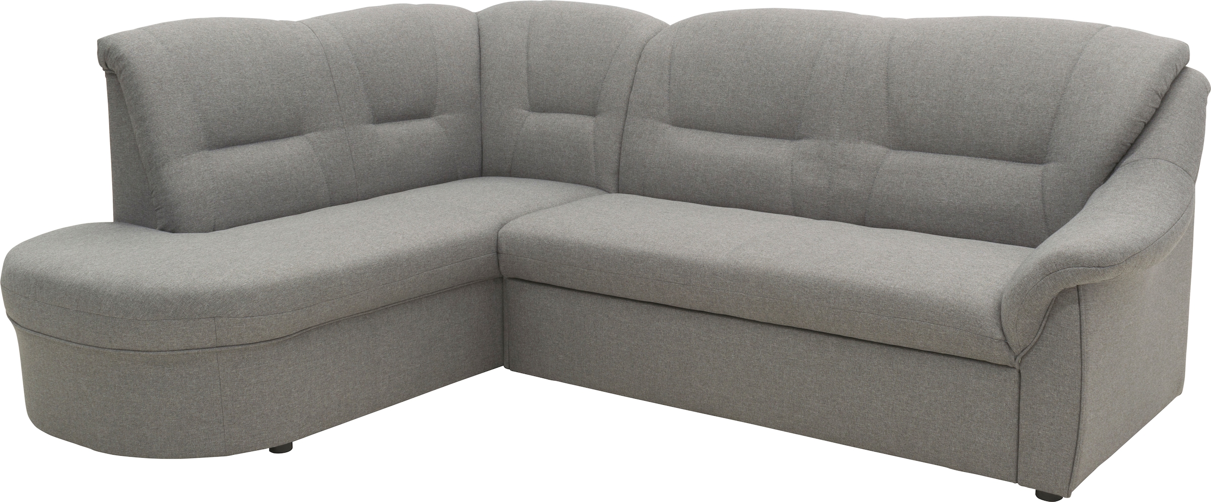 DOMO collection Ecksofa »Faenza für kleine Räume, Stellmaße 232,176cm, komfortabel, L-Form«, mit Ottomane, zeitlos, elegante Armlehnen, wahlweise mit Bettfunktion