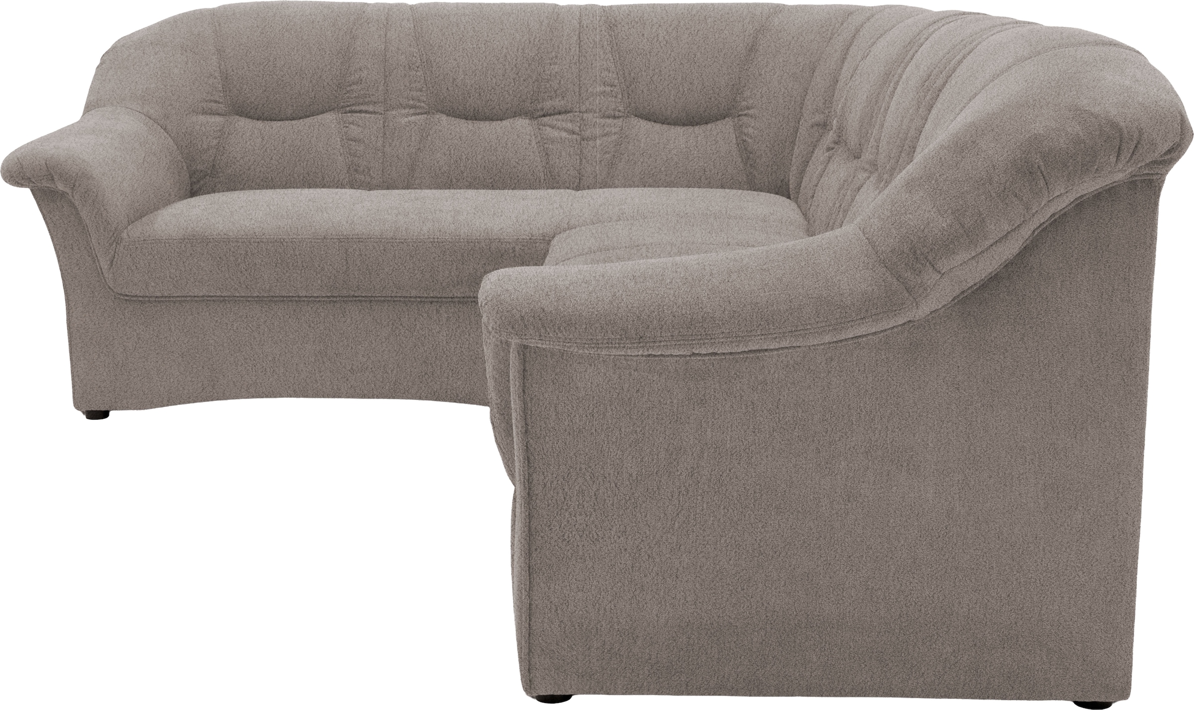 OTTO home Ecksofa »Langelland 232 x 146 cm, auch mit Schlaffunktion, mittelfester Sitz« L-Form, mit Federkern, pflegeleichter, weicher Luxus-Microfaser